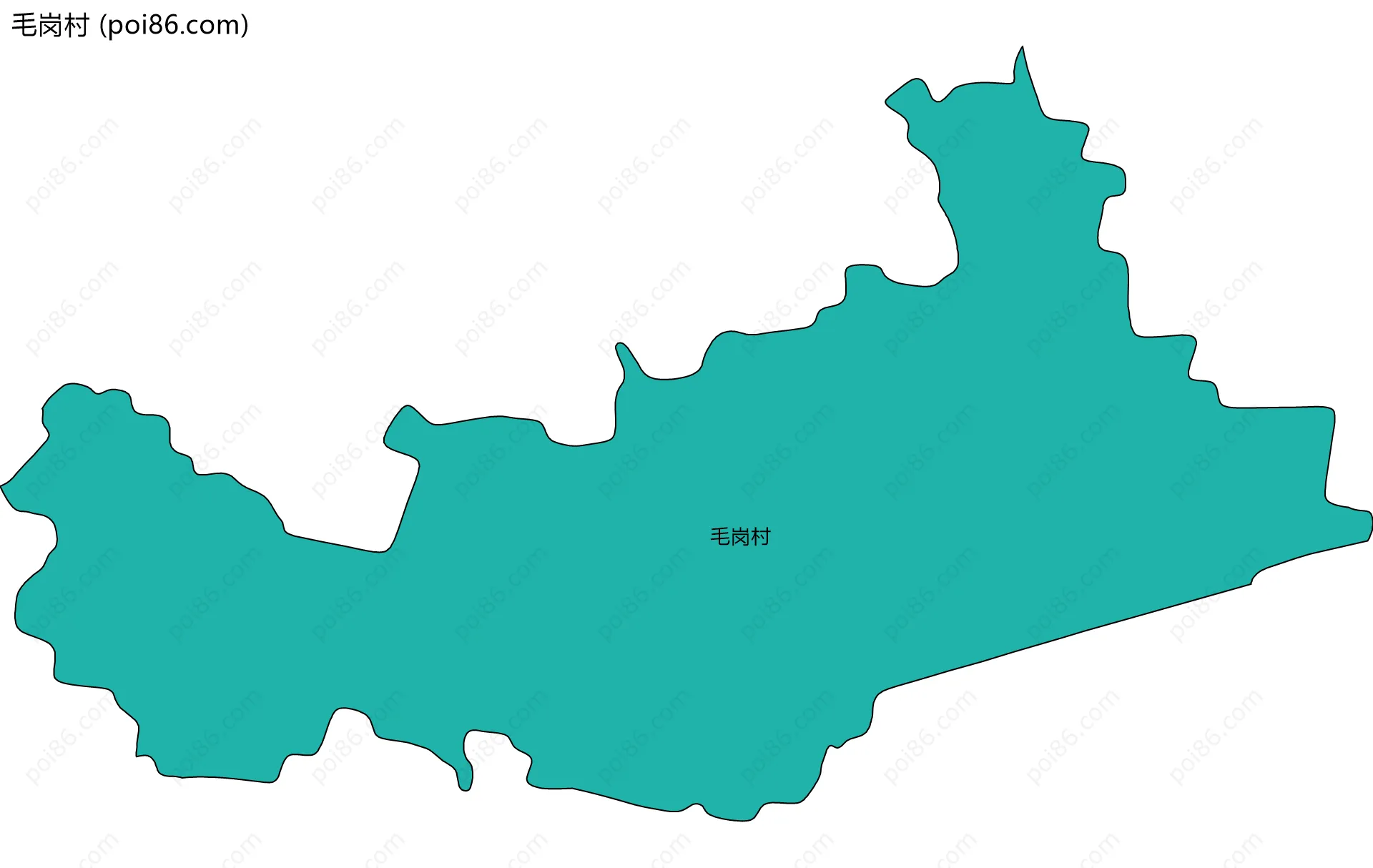 毛岗村边界地图