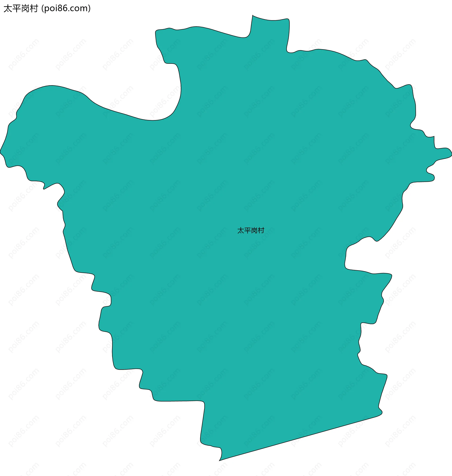 太平岗村边界地图