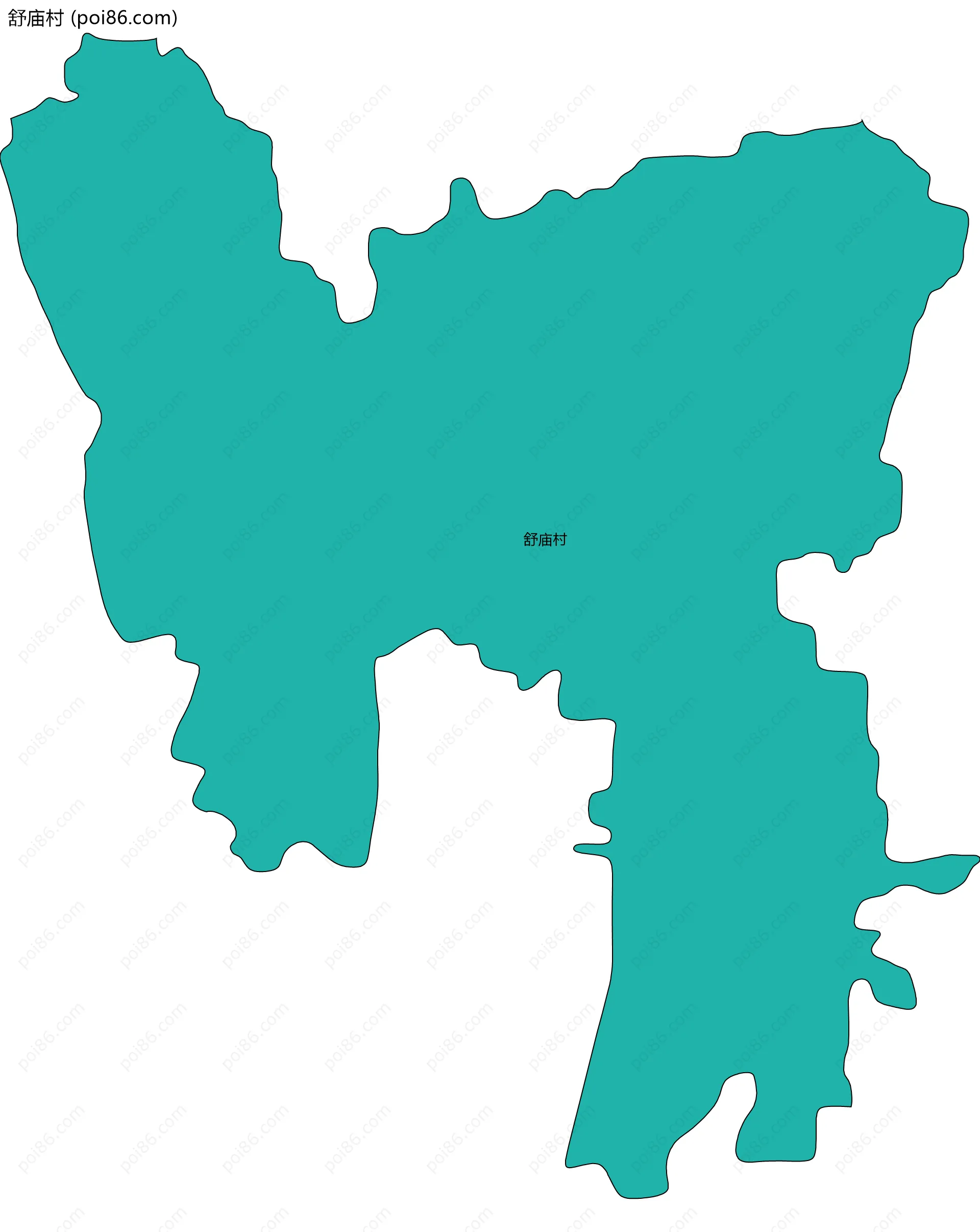 舒庙村边界地图