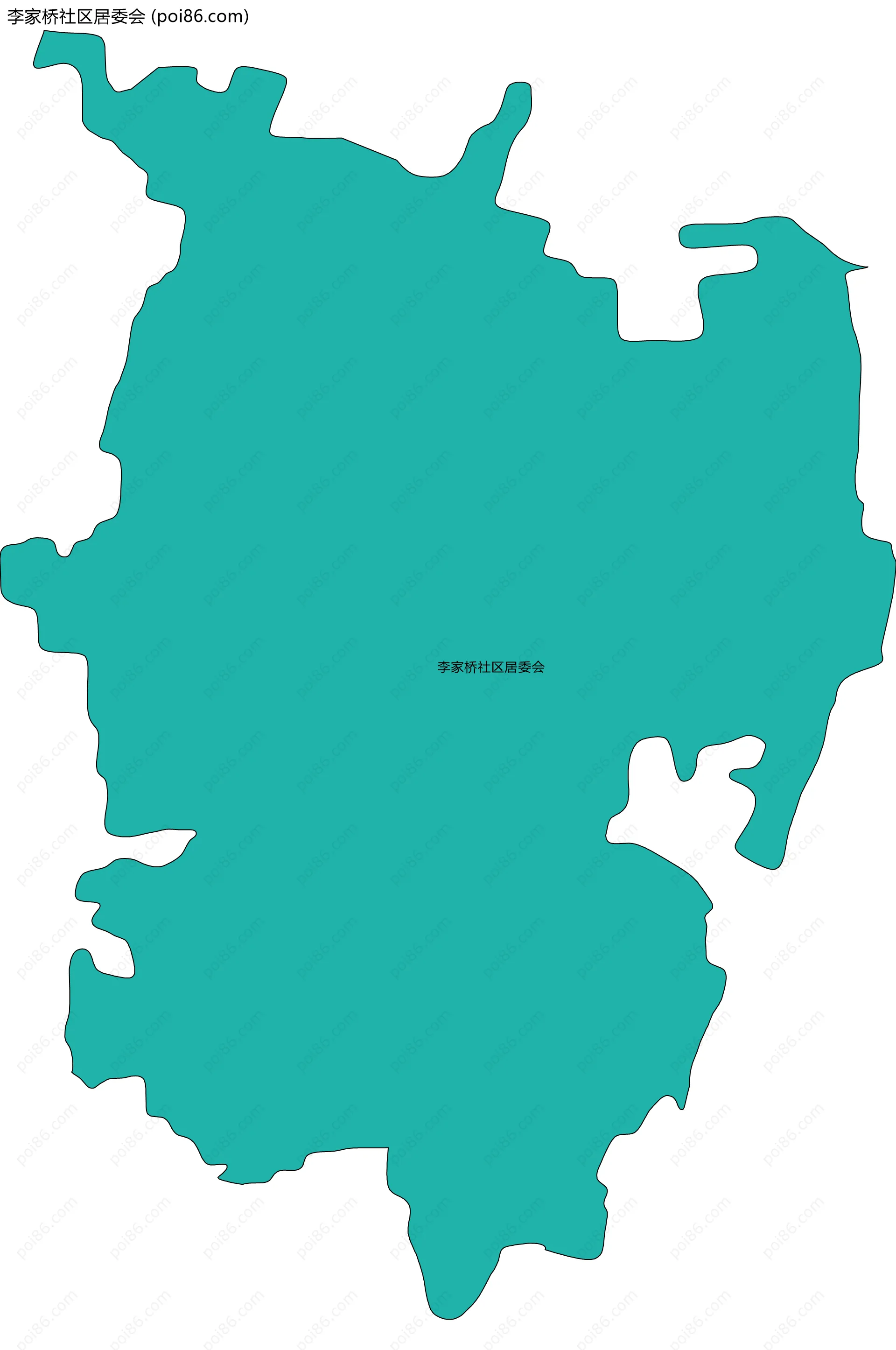 李家桥社区居委会边界地图