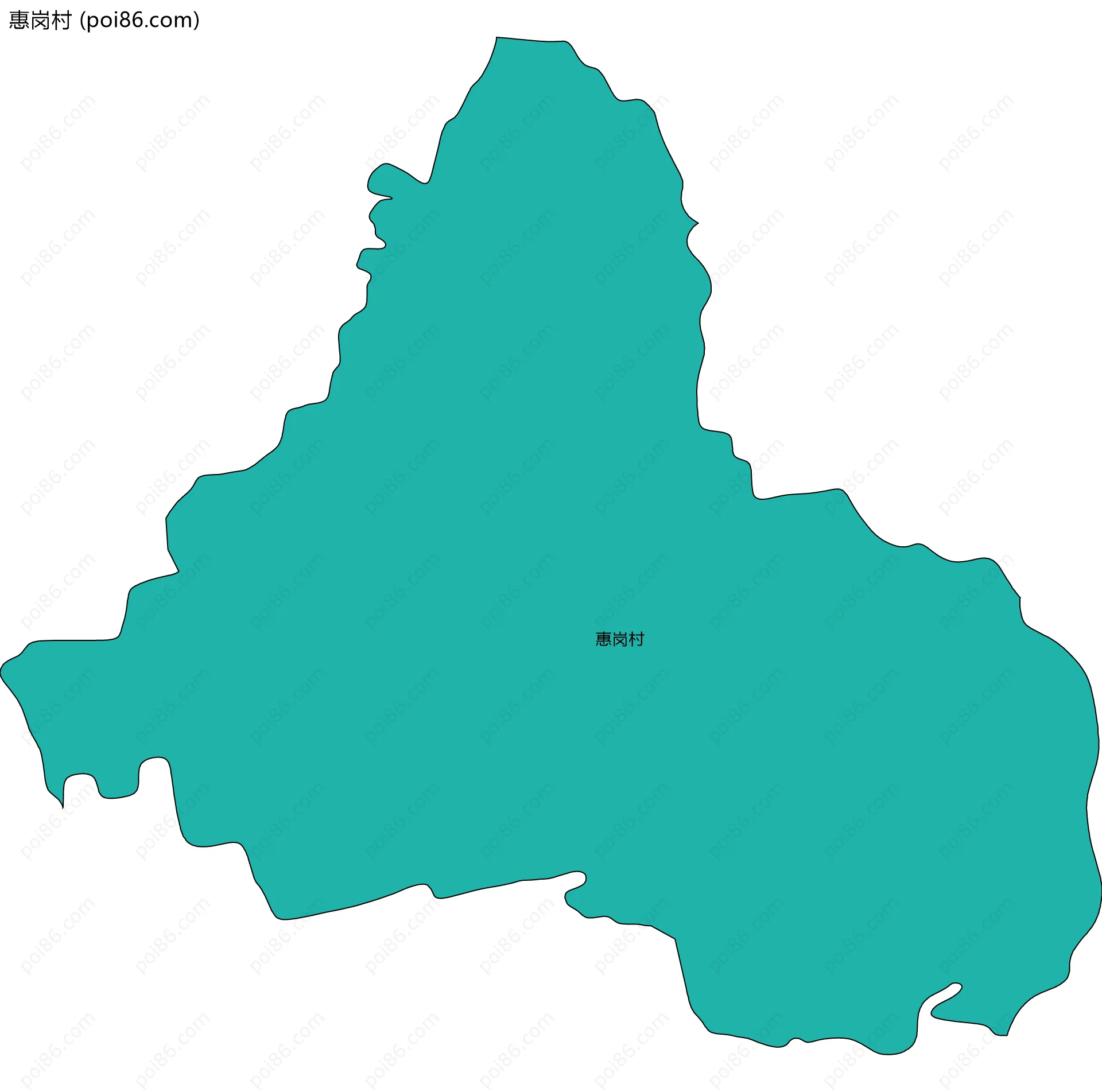 惠岗村边界地图