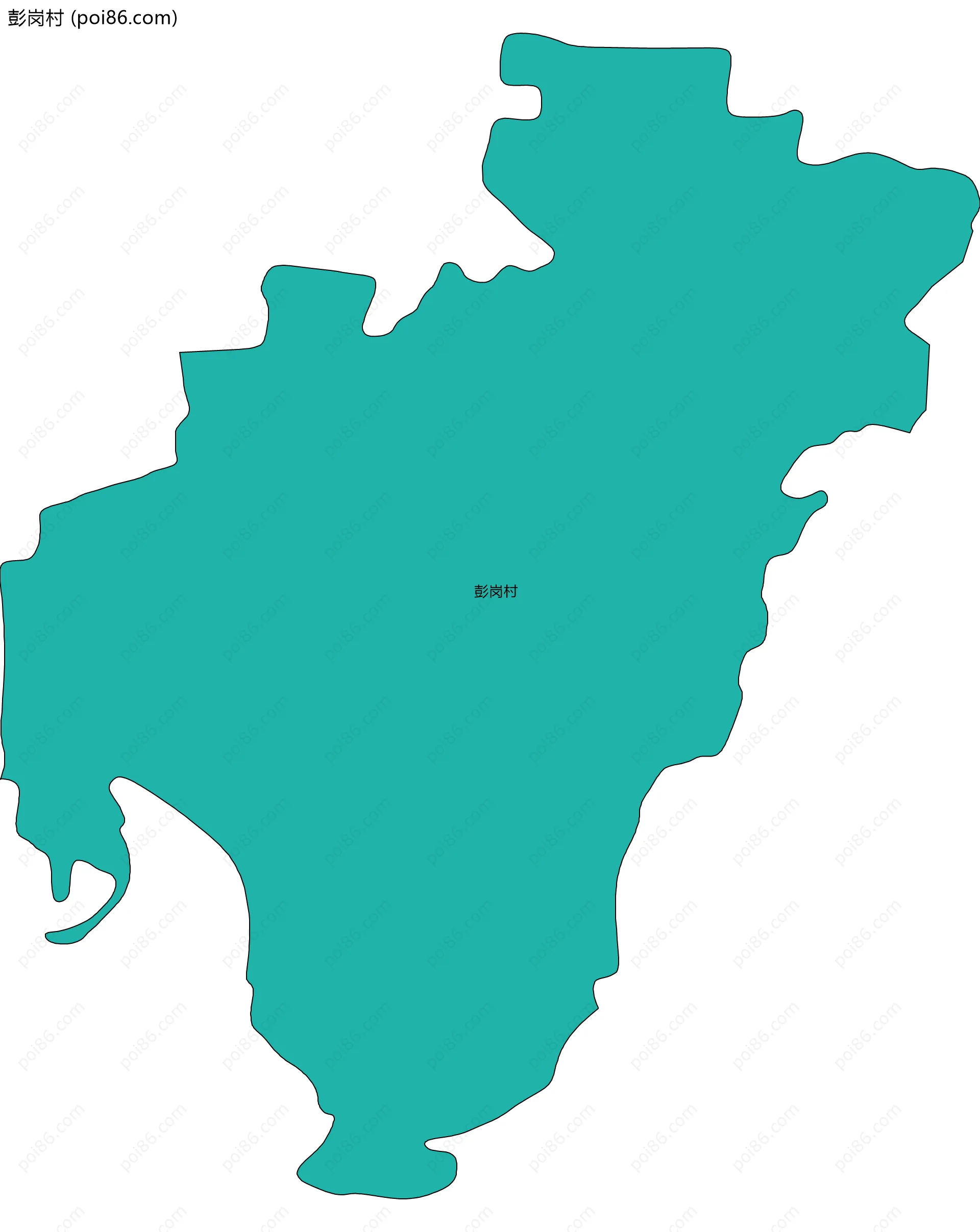 彭岗村边界地图