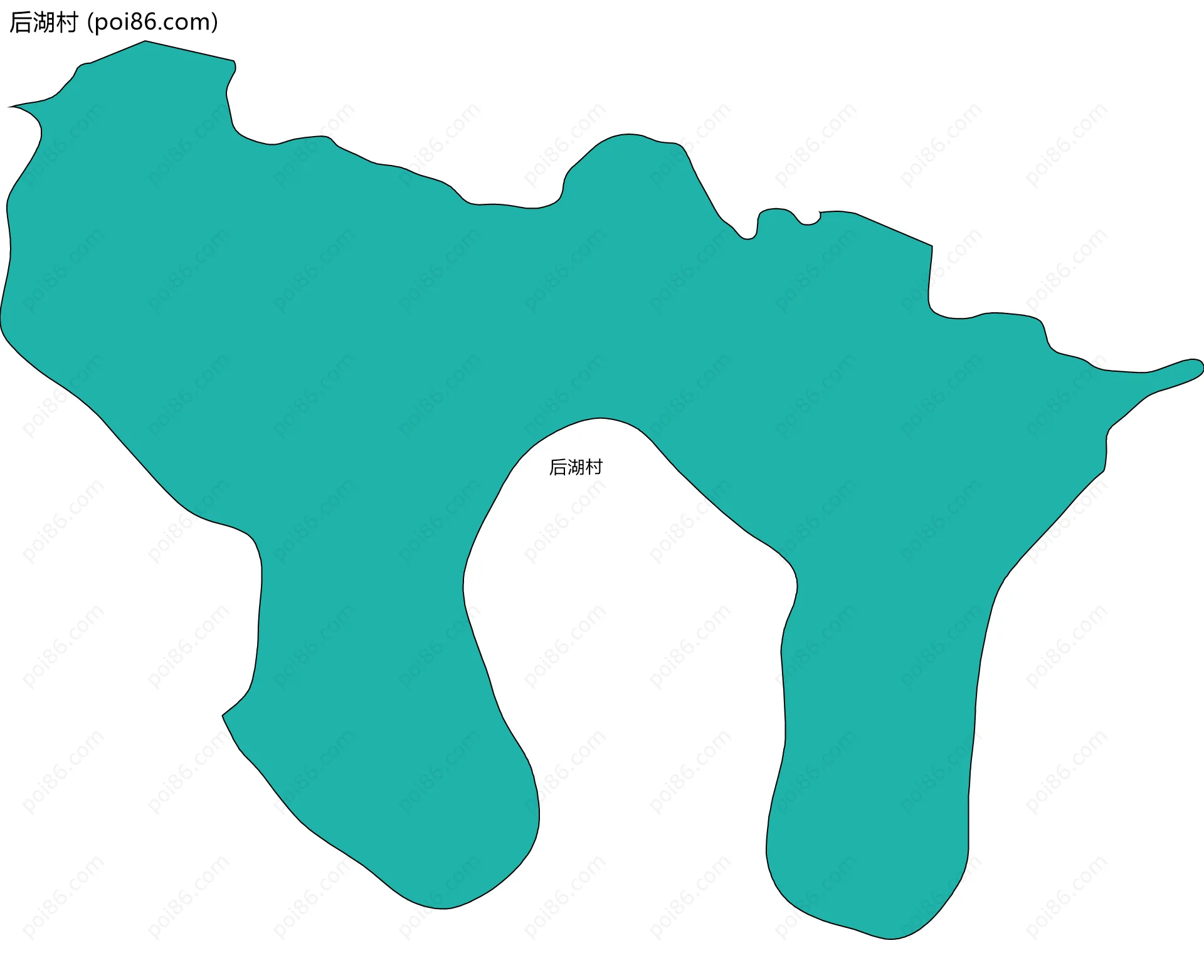 后湖村边界地图