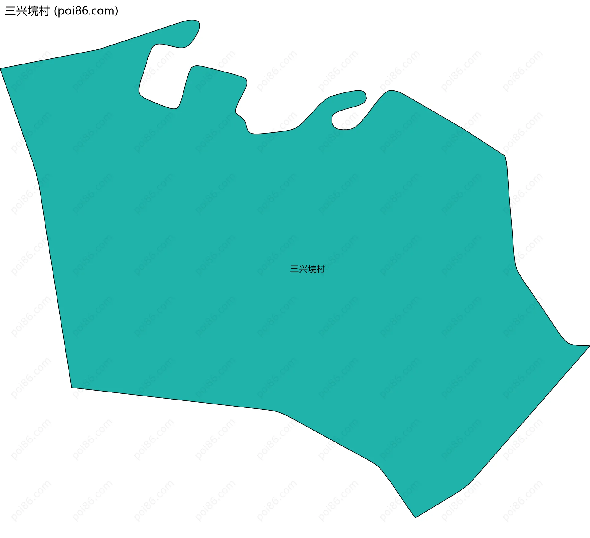 三兴垸村边界地图