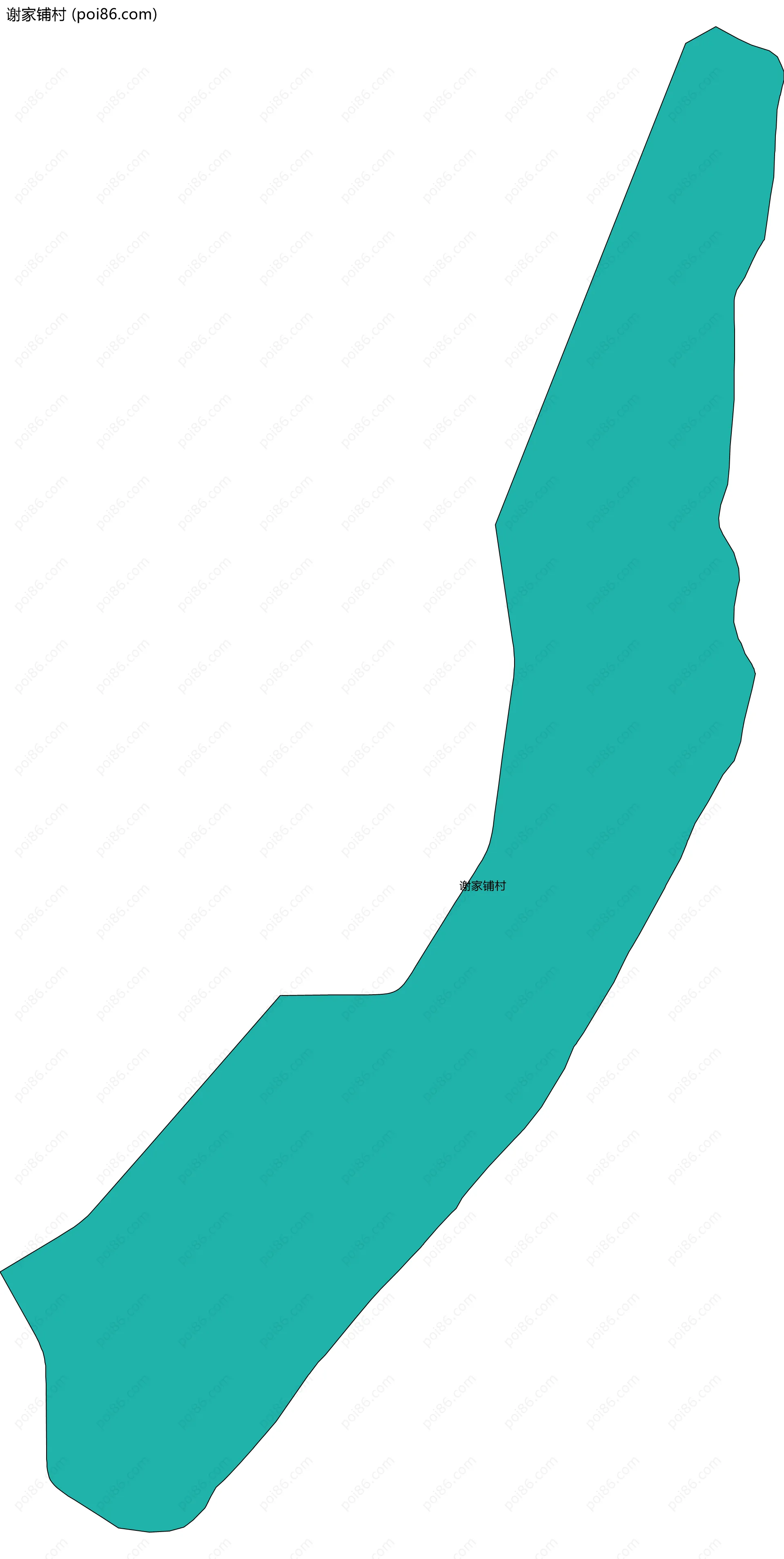 谢家铺村边界地图