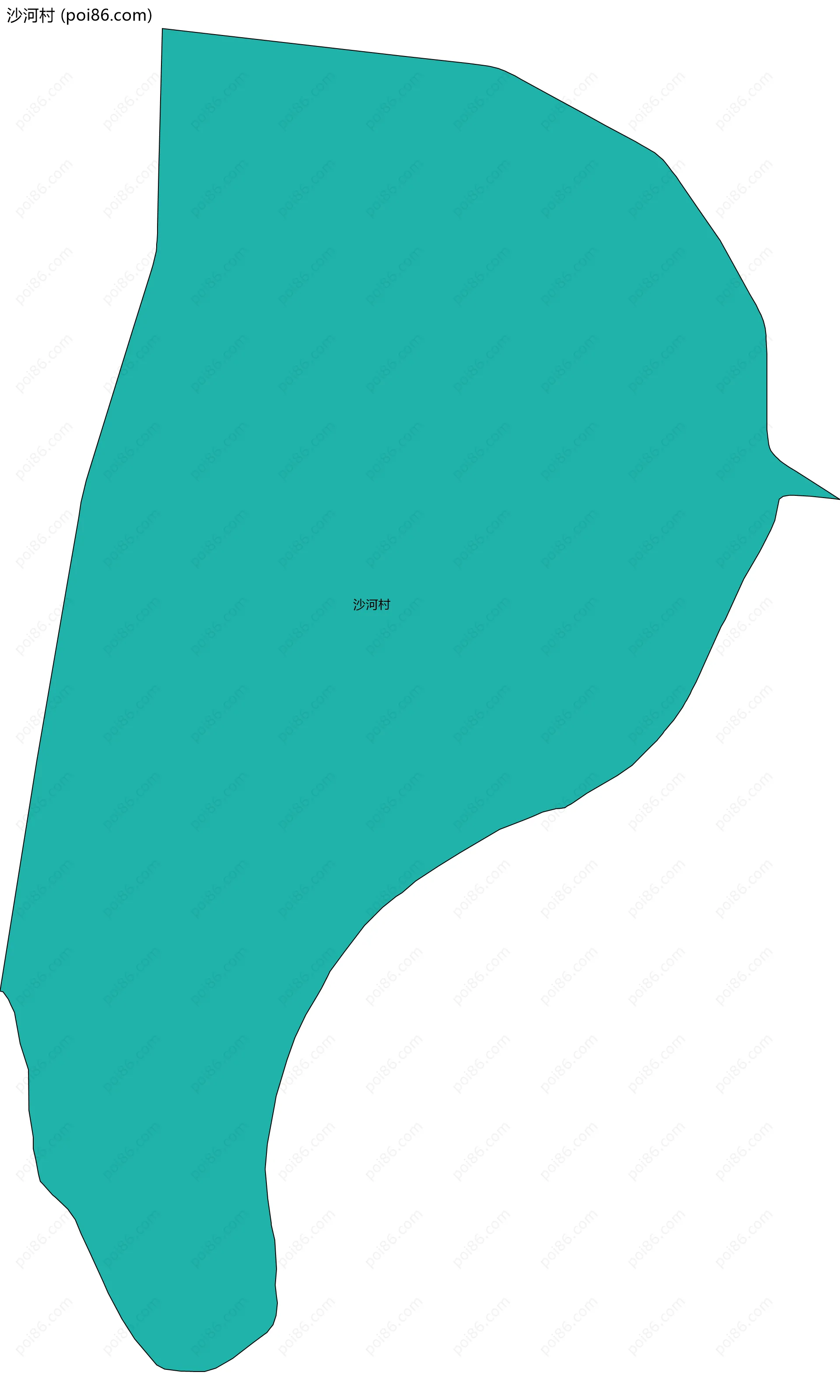 沙河村边界地图