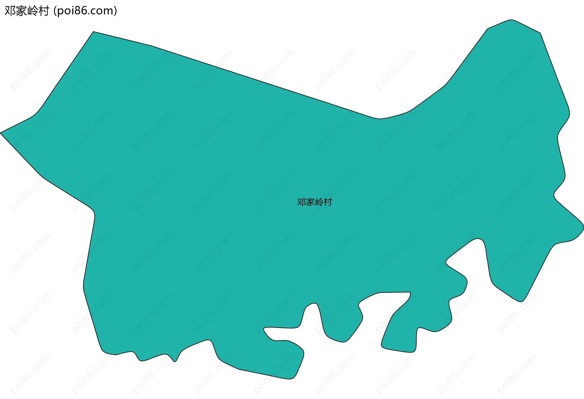邓家岭村边界地图