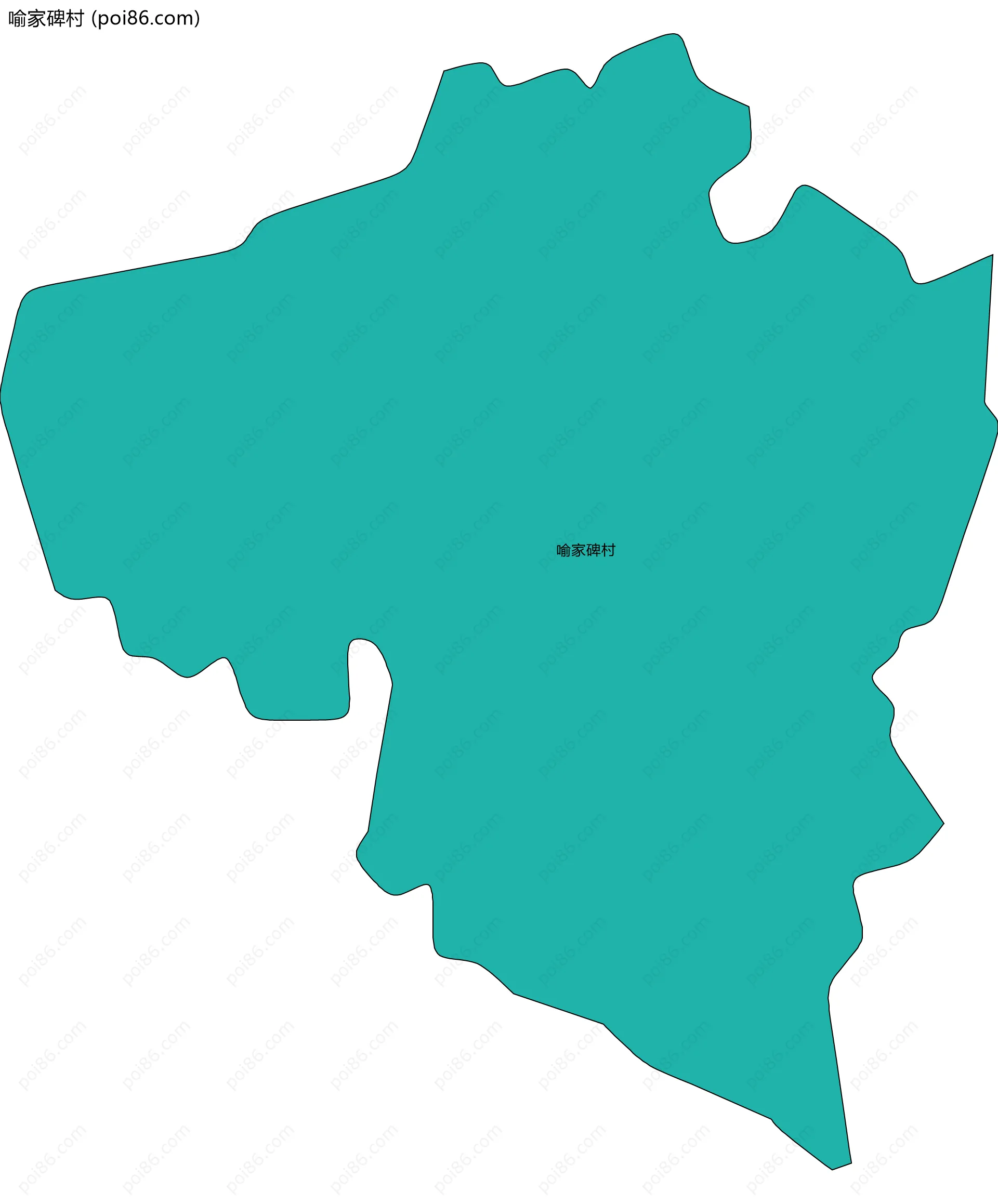 喻家碑村边界地图