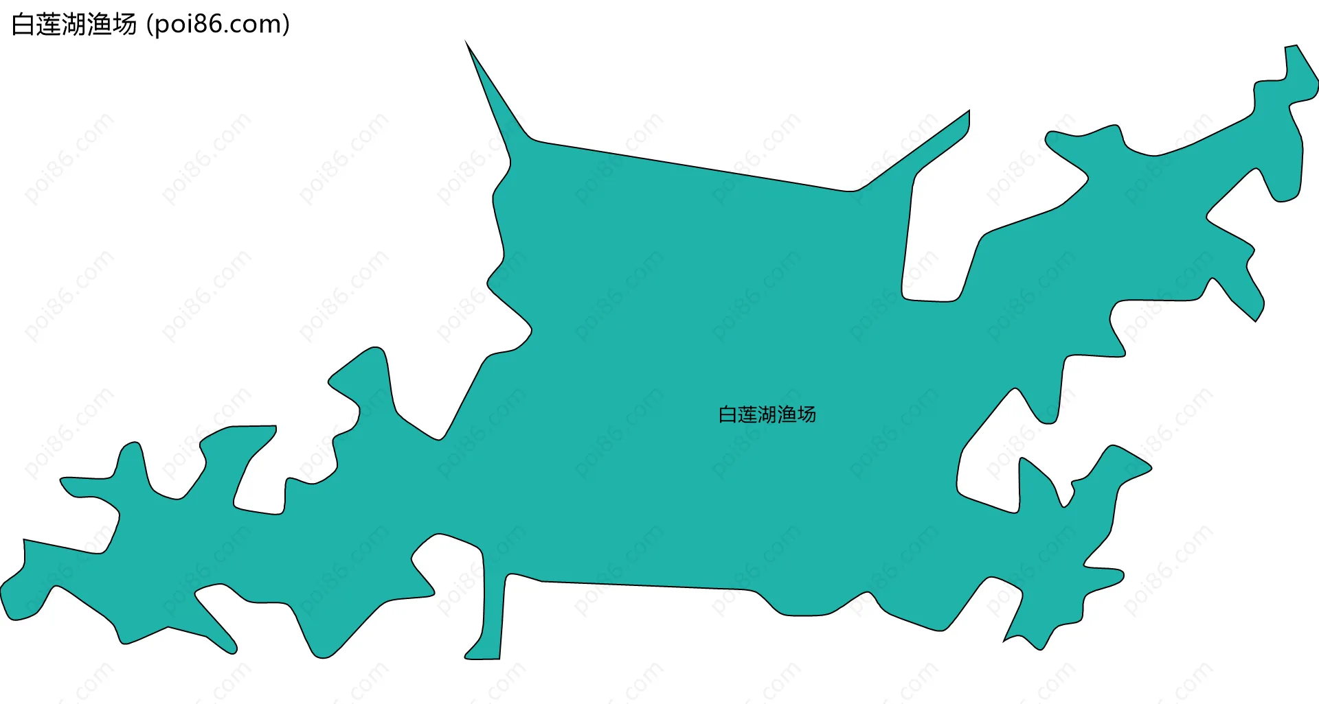 白莲湖渔场边界地图