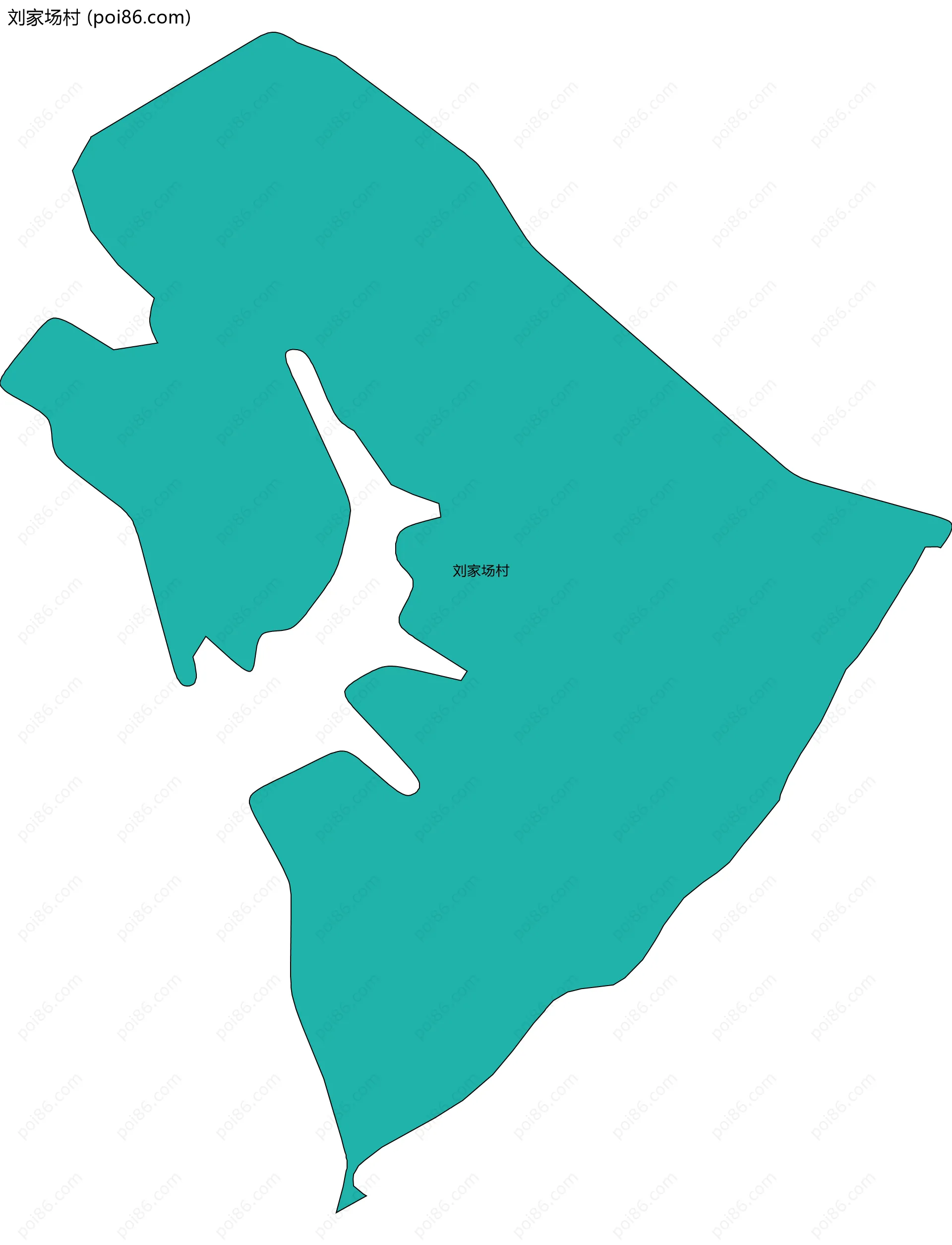 刘家场村边界地图