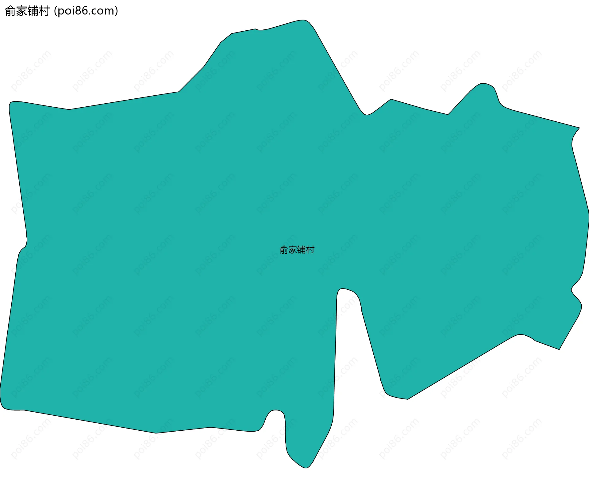 俞家铺村边界地图