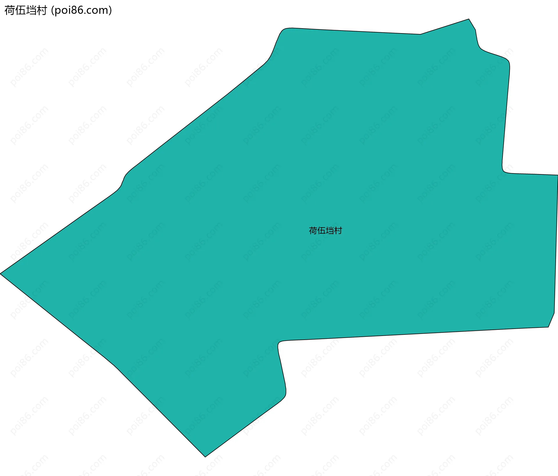 荷伍垱村边界地图