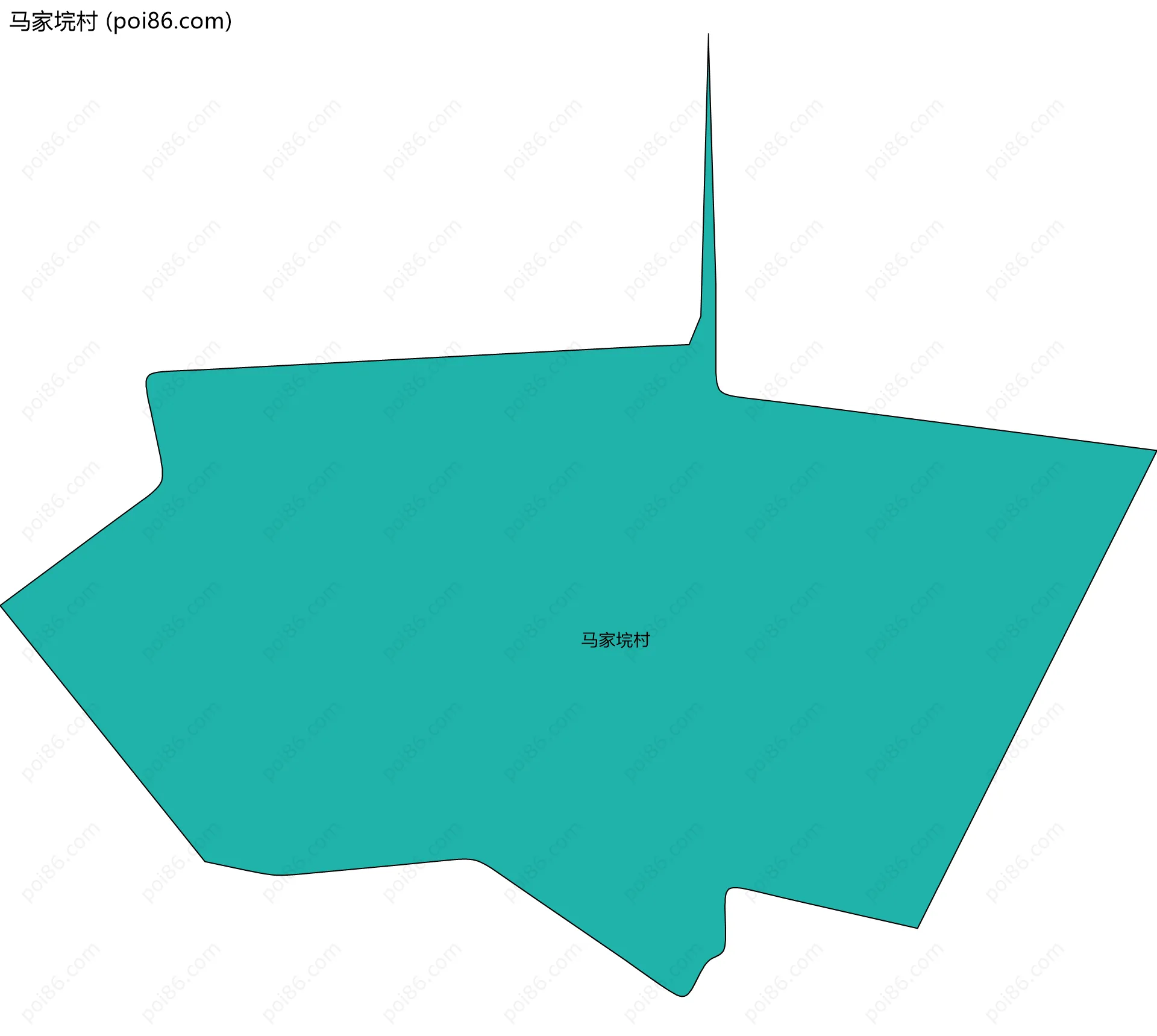 马家垸村边界地图