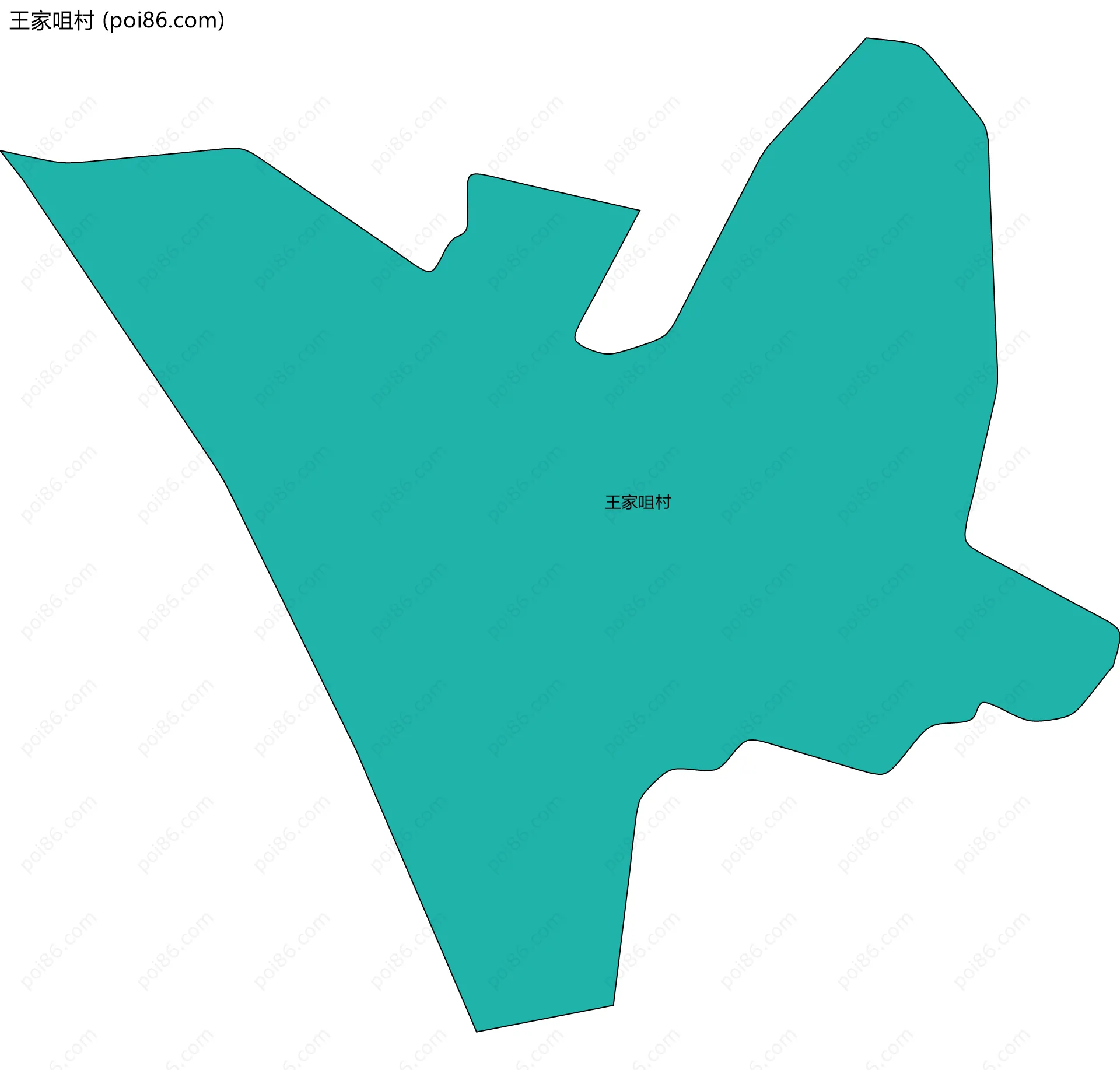 王家咀村边界地图