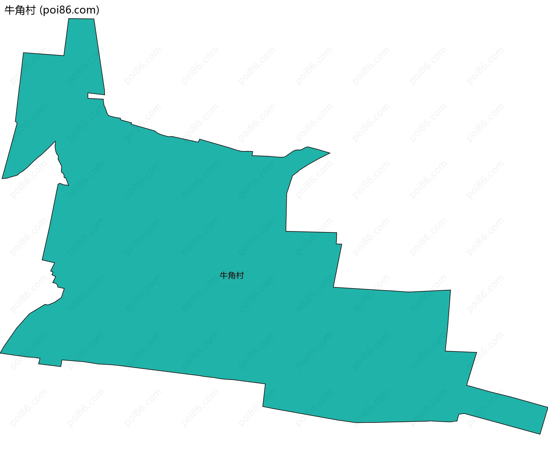 牛角村边界地图