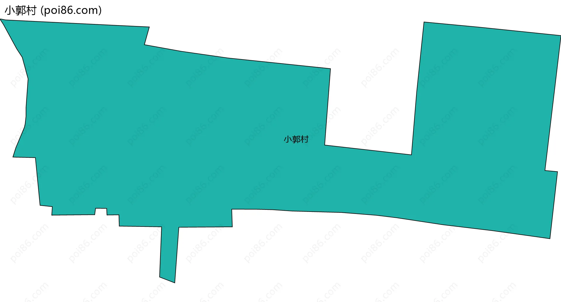 小郭村边界地图