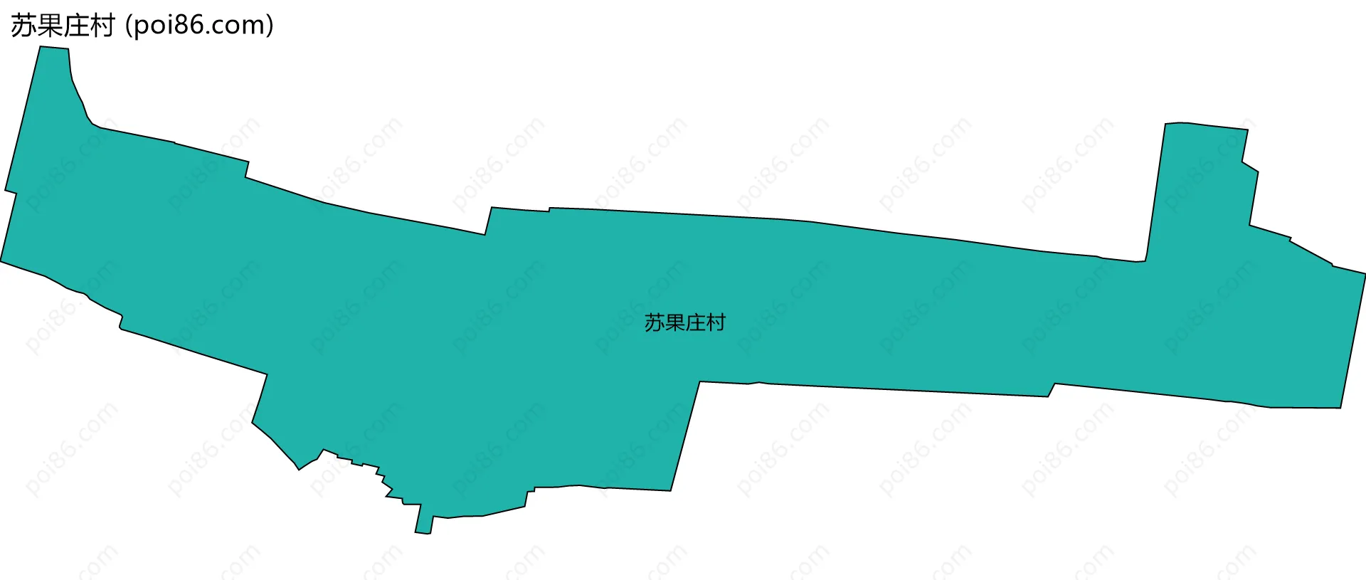 苏果庄村边界地图