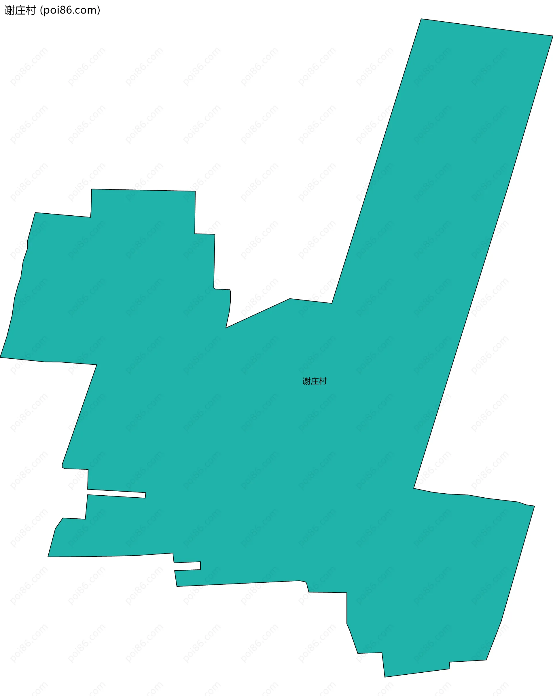 谢庄村边界地图