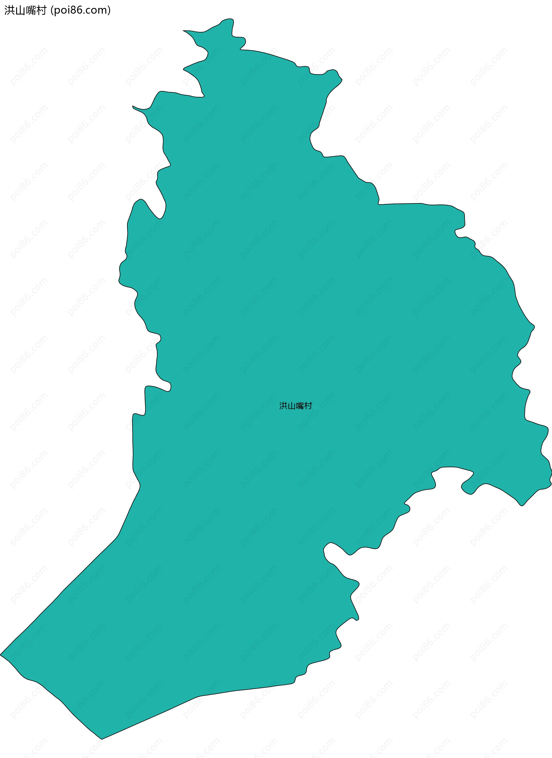 洪山嘴村边界地图