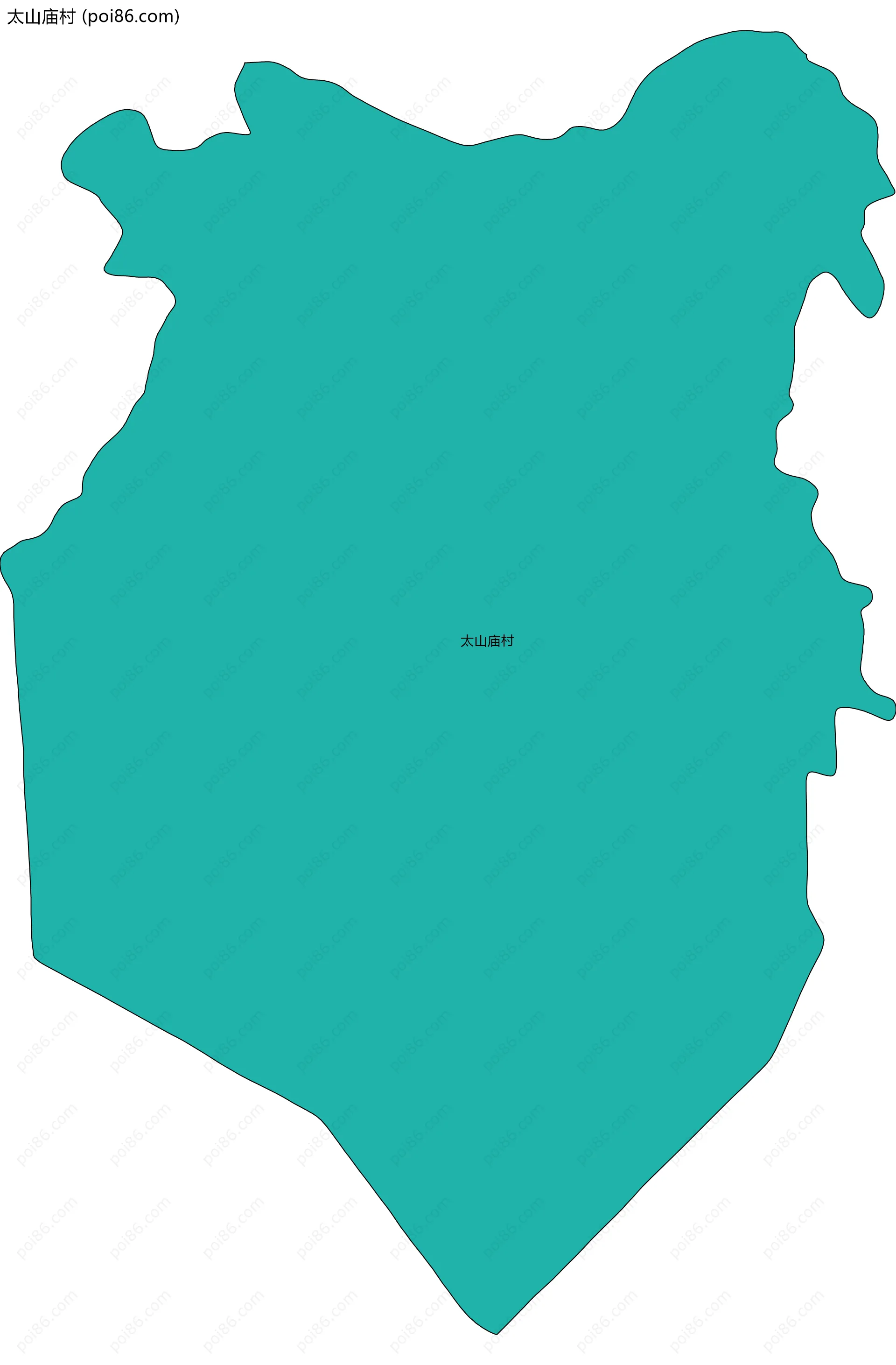 太山庙村边界地图