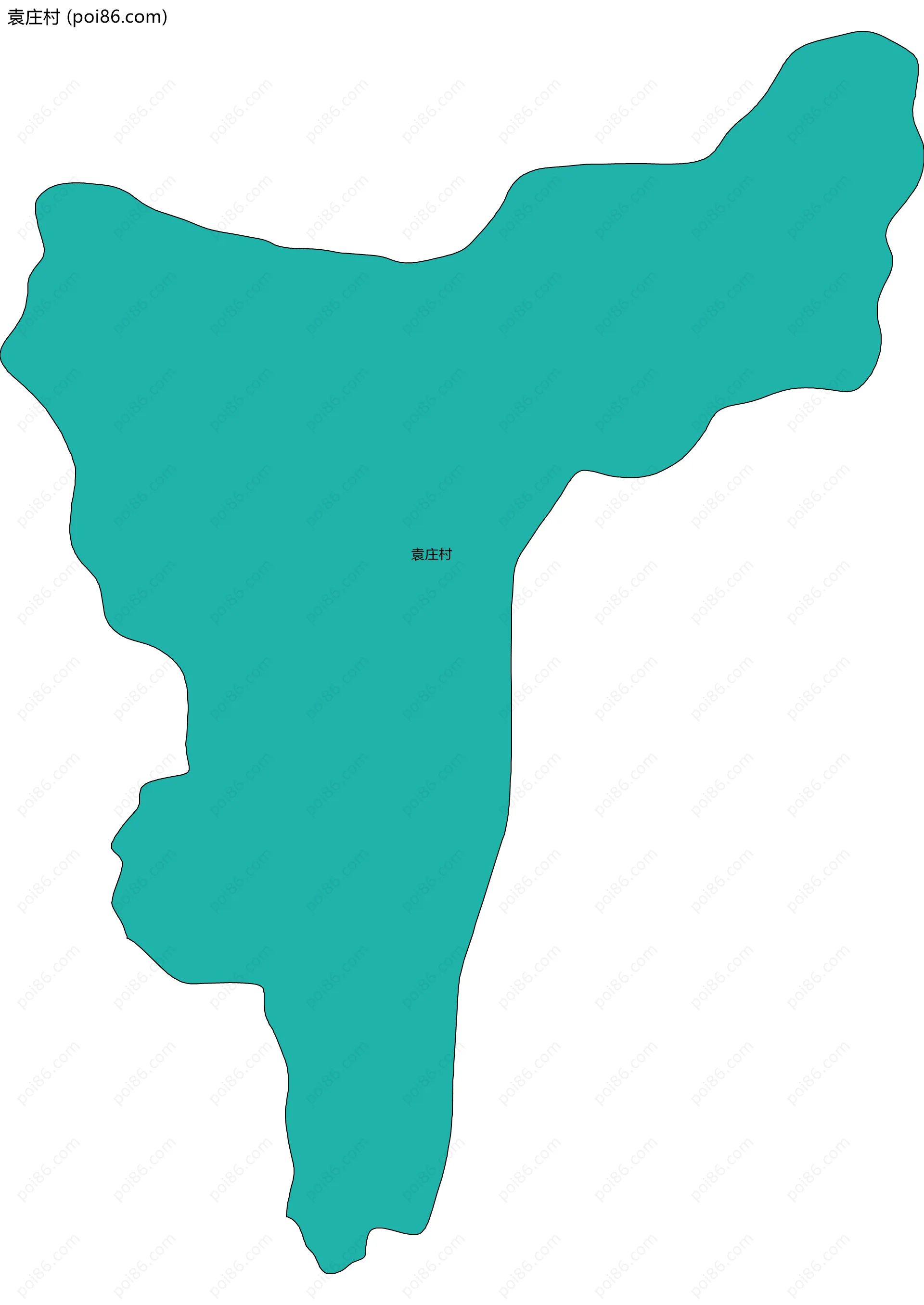 袁庄村边界地图