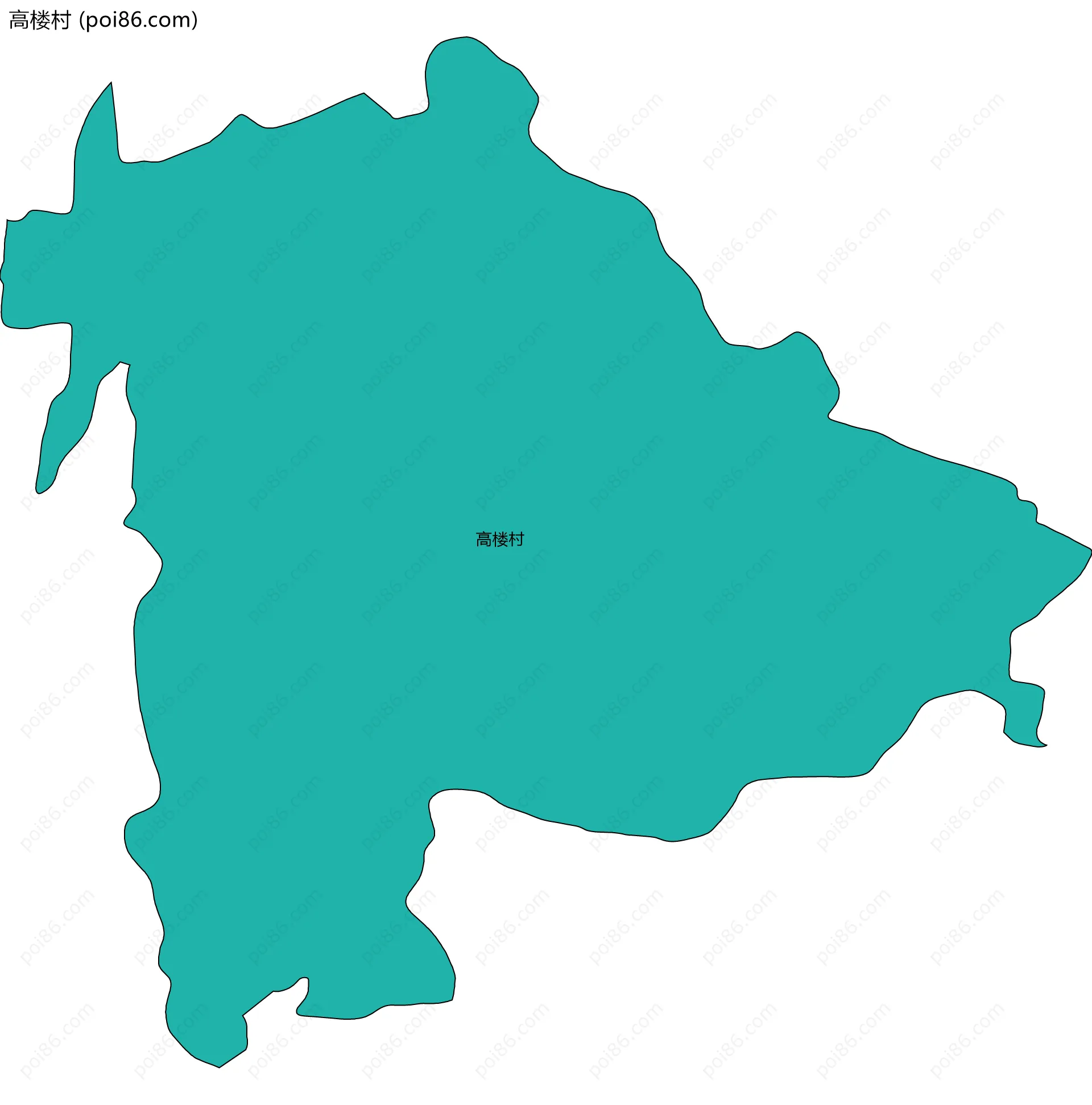 高楼村边界地图