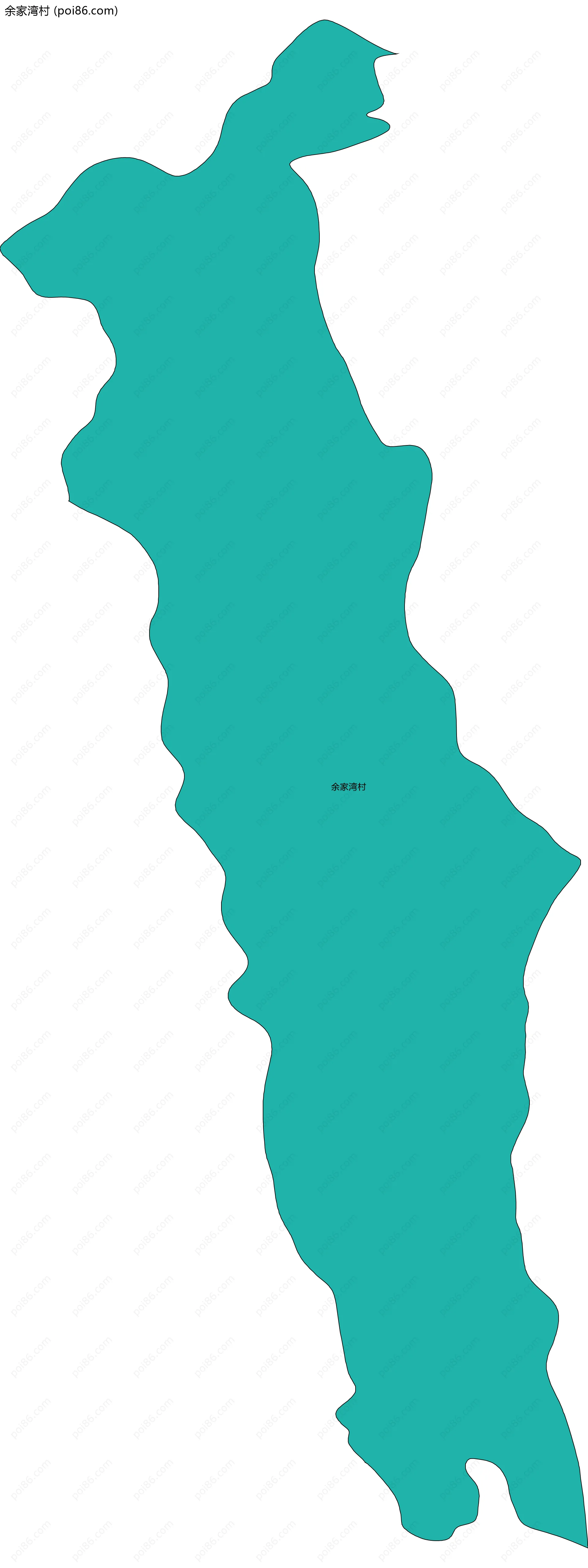 余家湾村边界地图