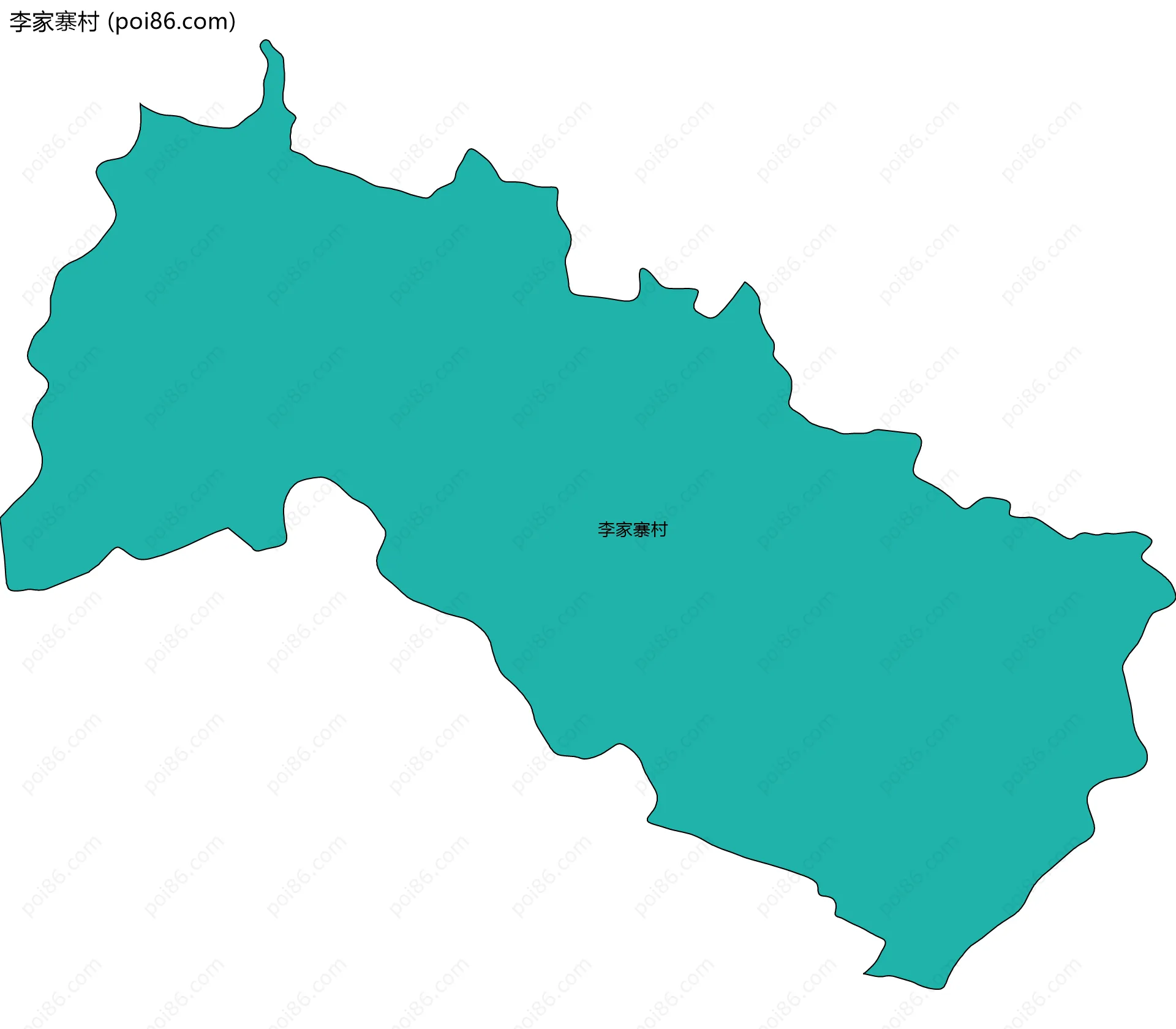 李家寨村边界地图