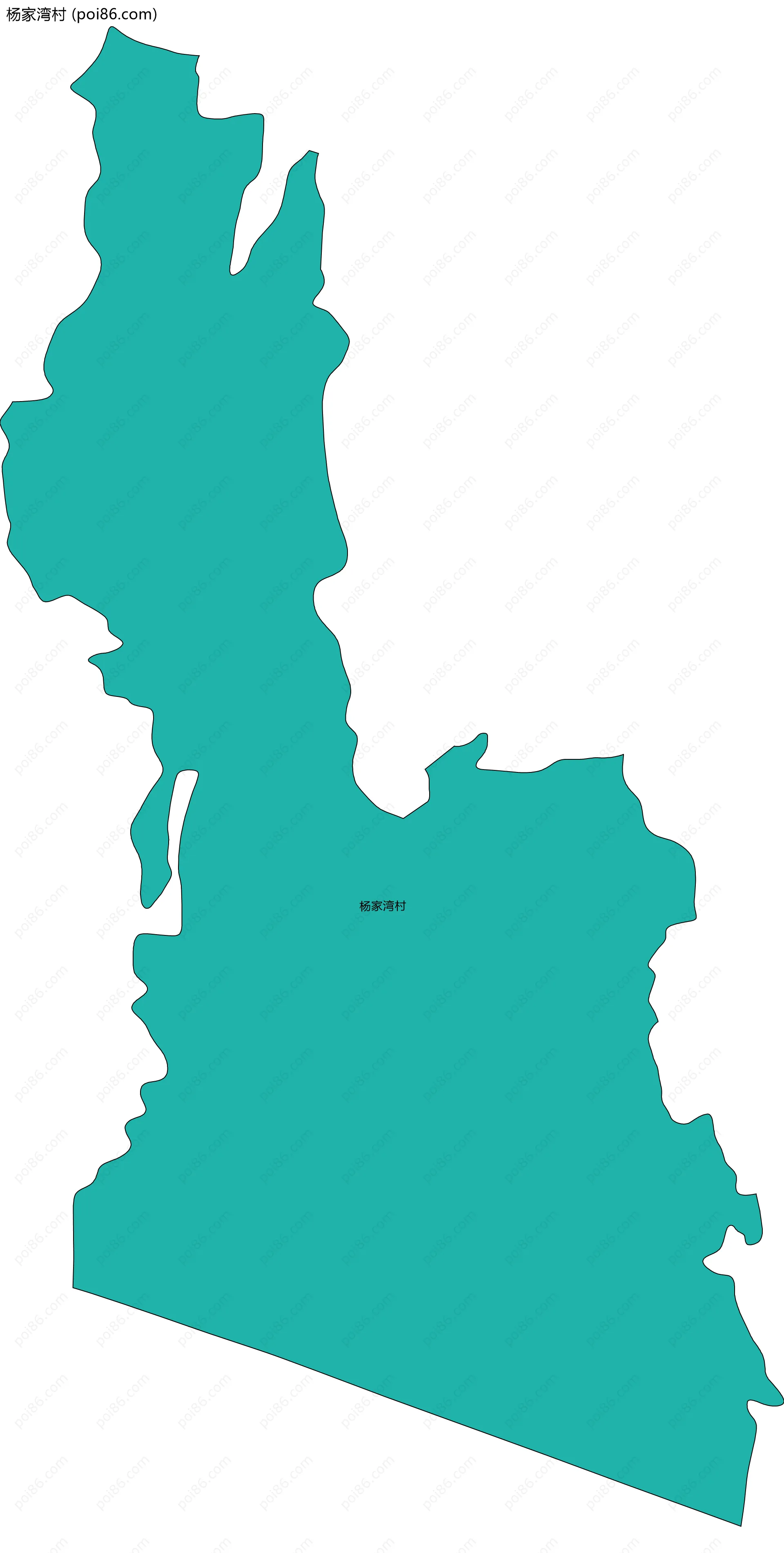 杨家湾村边界地图