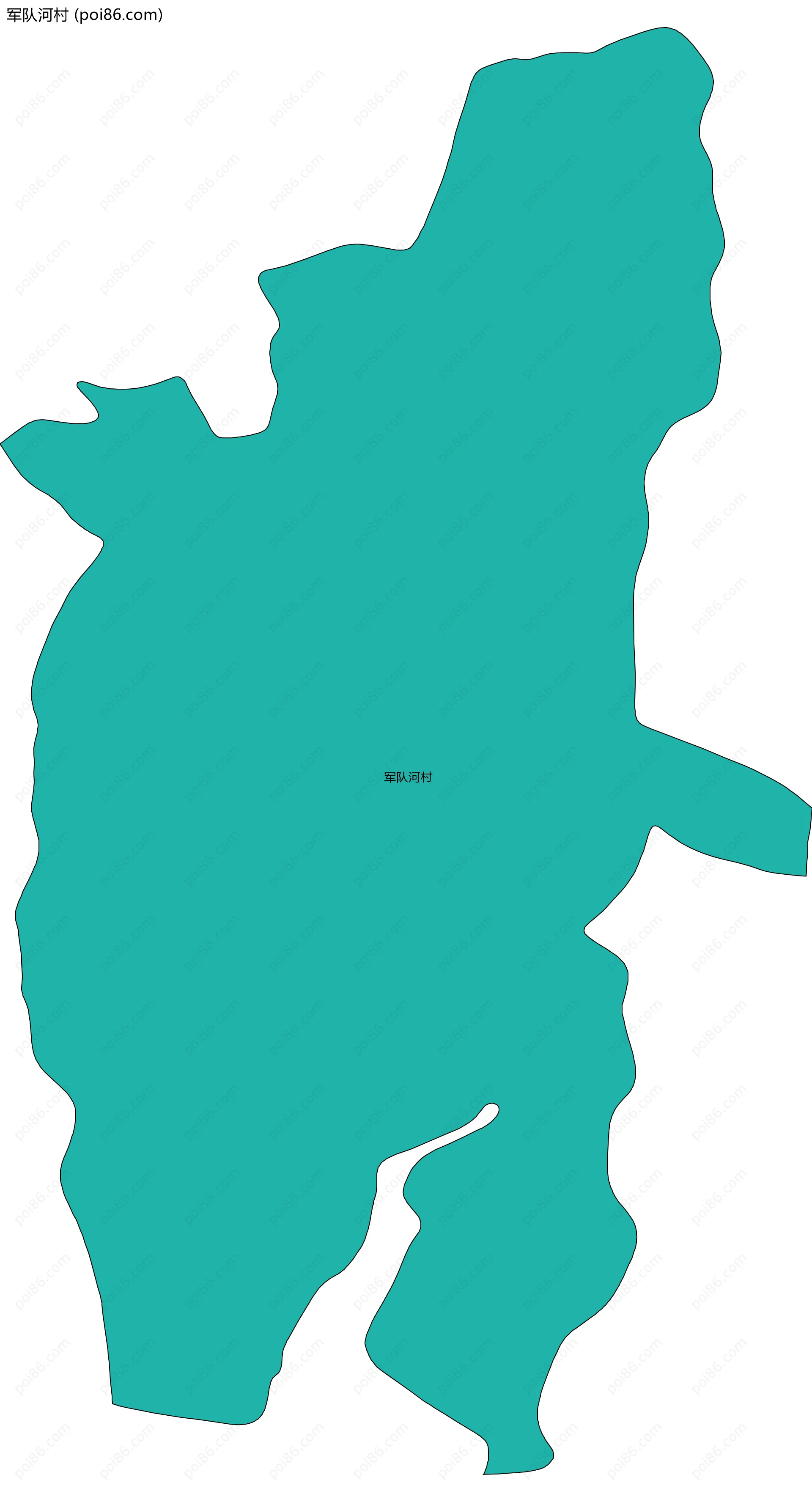 军队河村边界地图