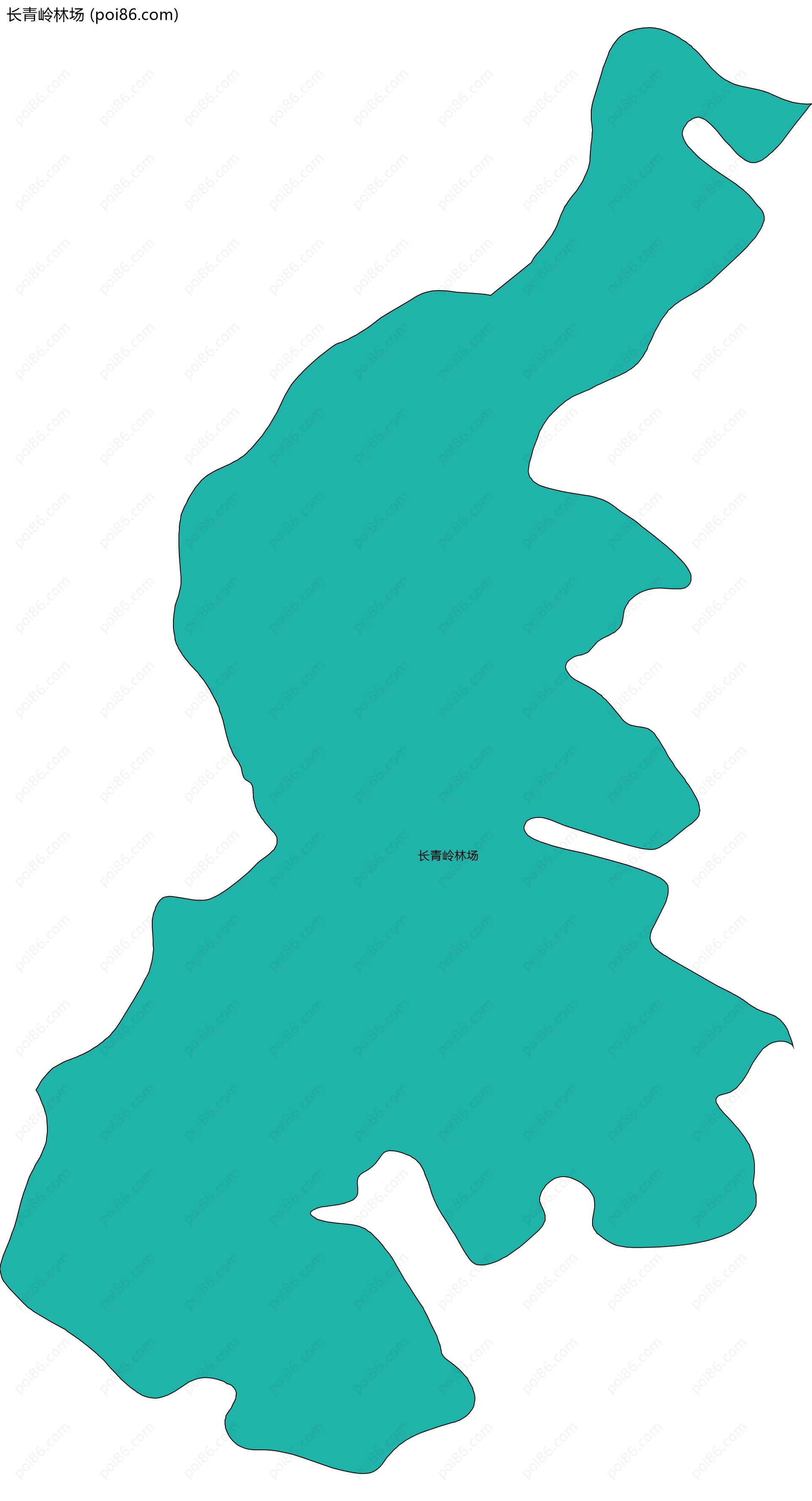 长青岭林场边界地图