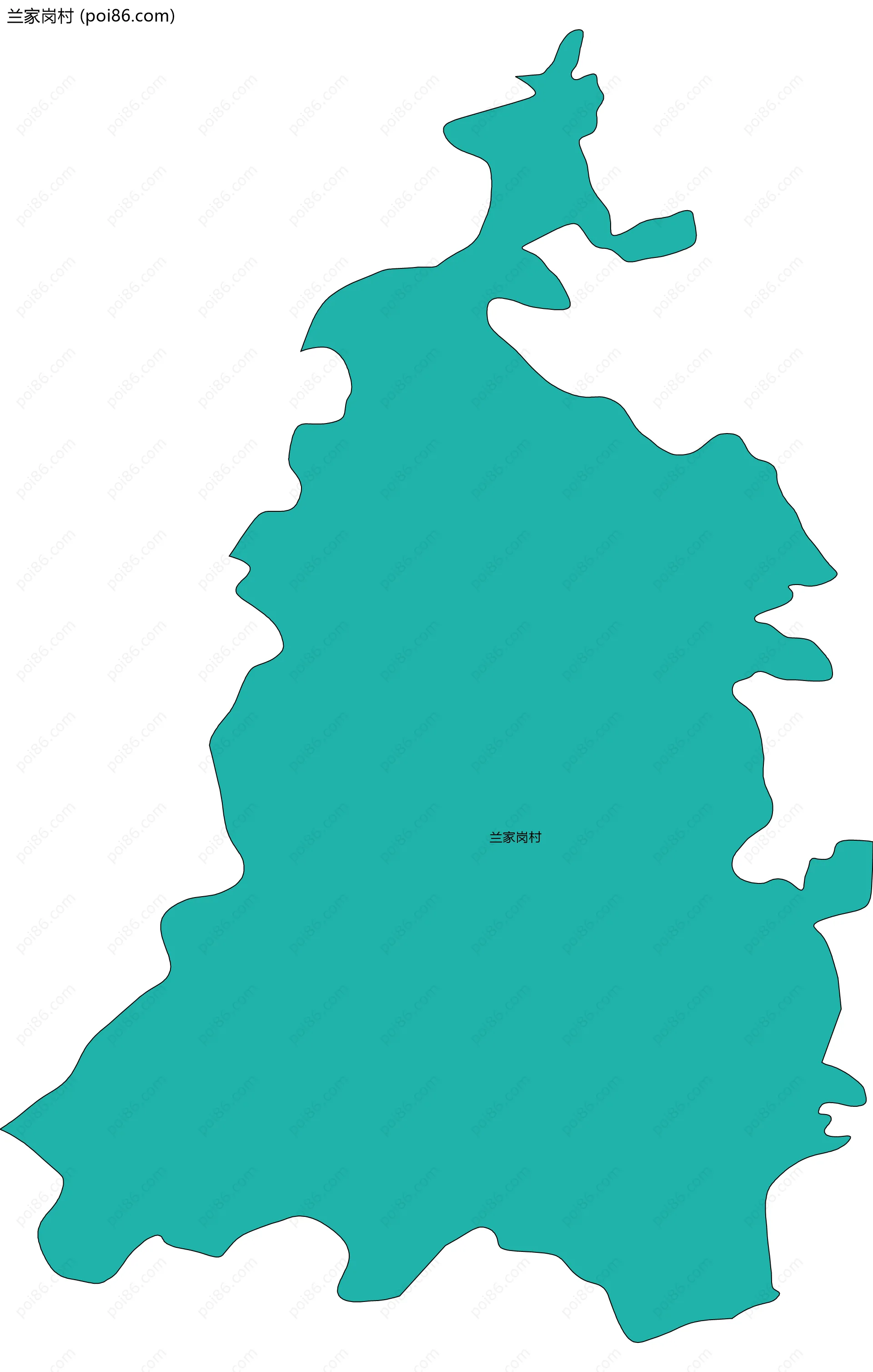 兰家岗村边界地图