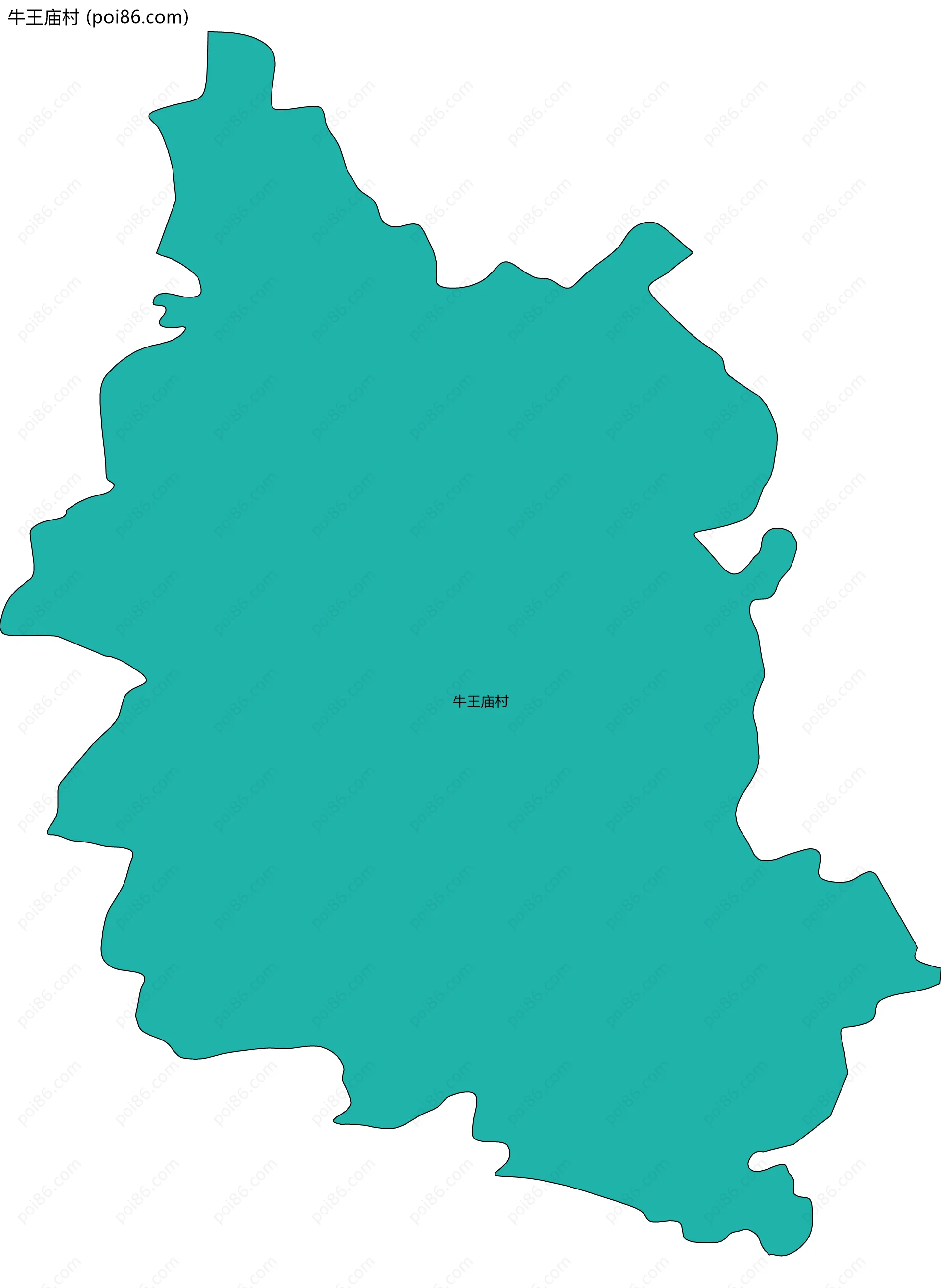 牛王庙村边界地图