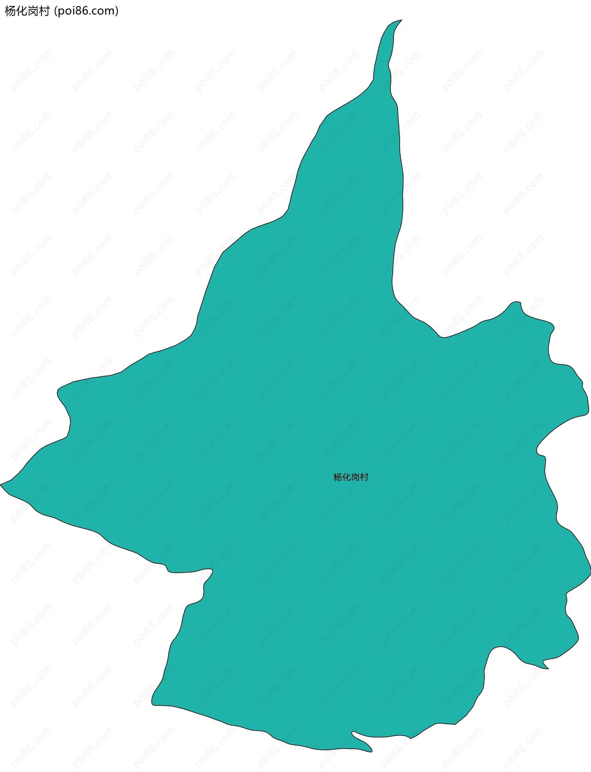 杨化岗村边界地图