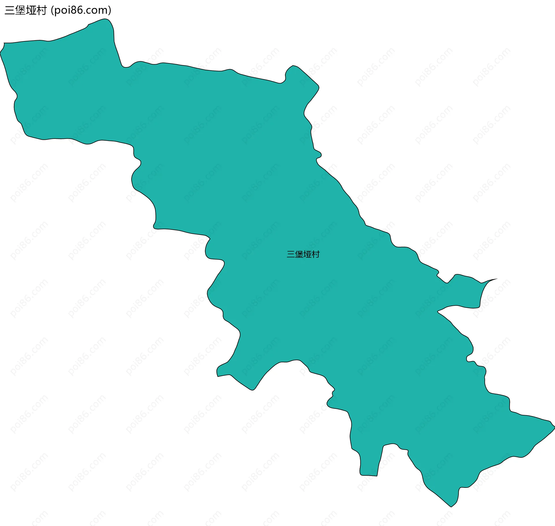 三堡垭村边界地图