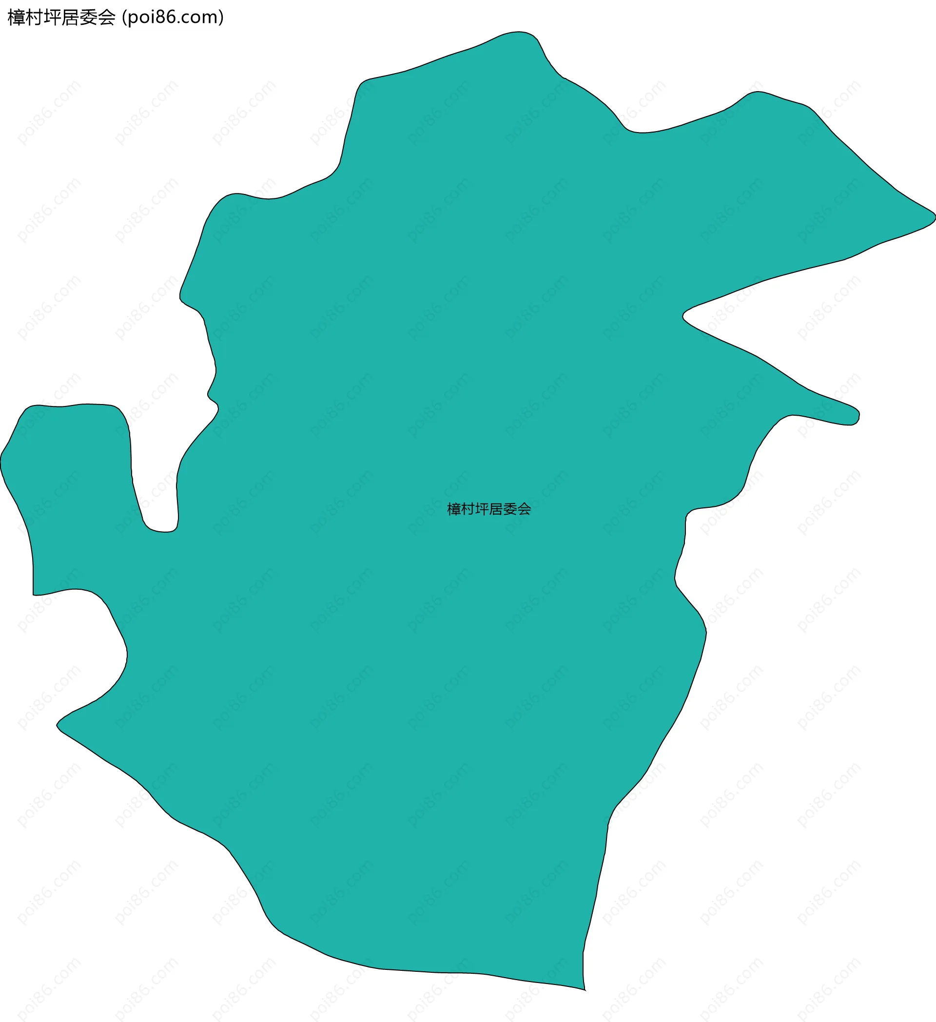 樟村坪居委会边界地图