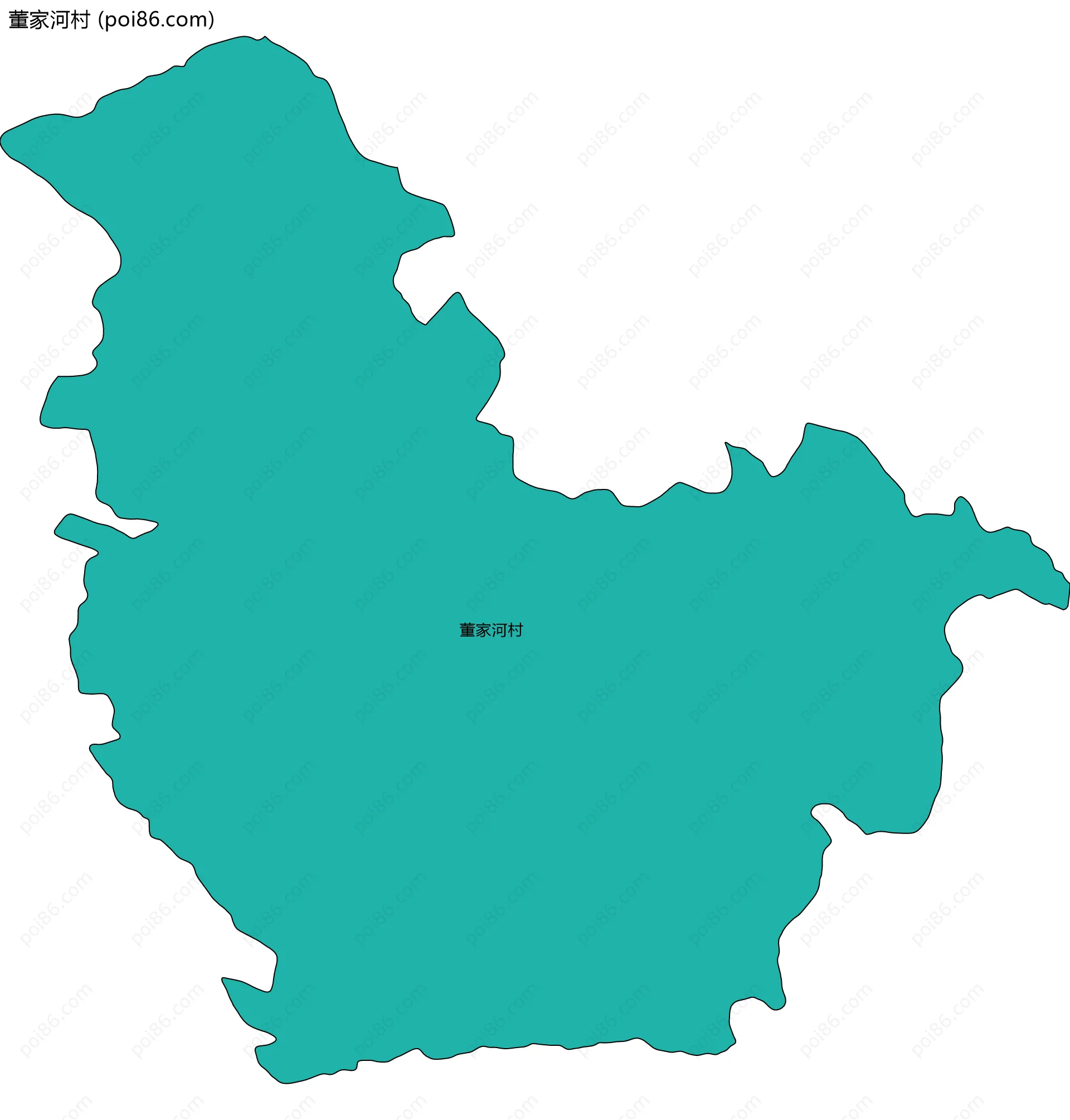 董家河村边界地图