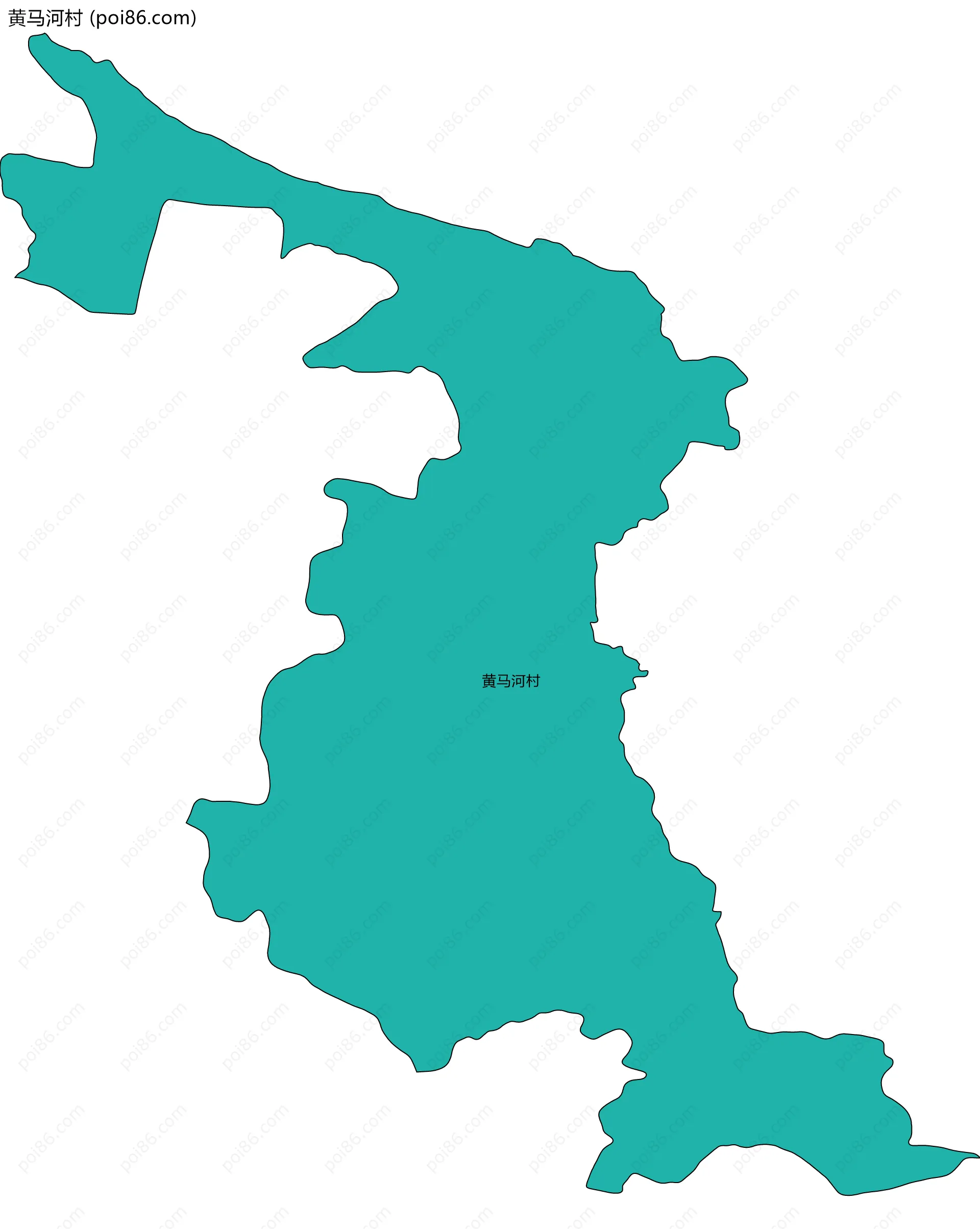 黄马河村边界地图