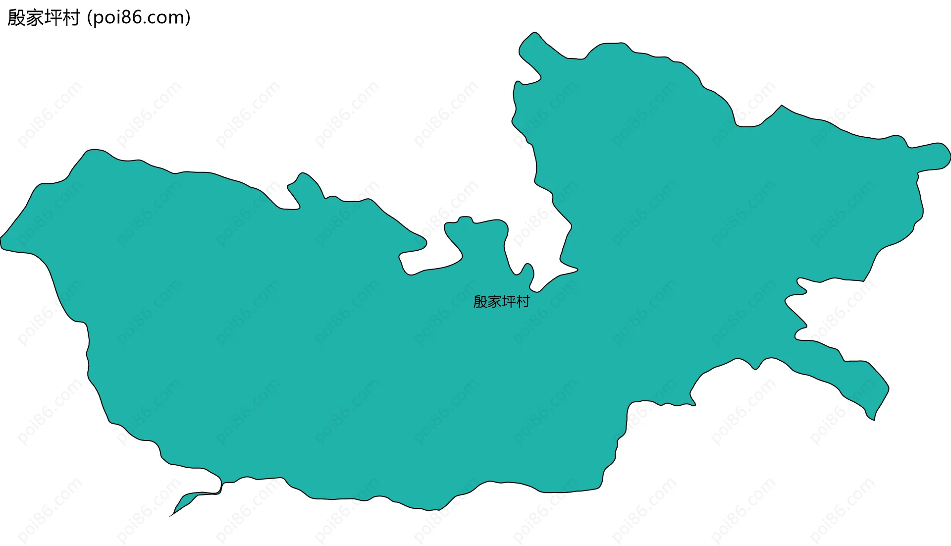 殷家坪村边界地图