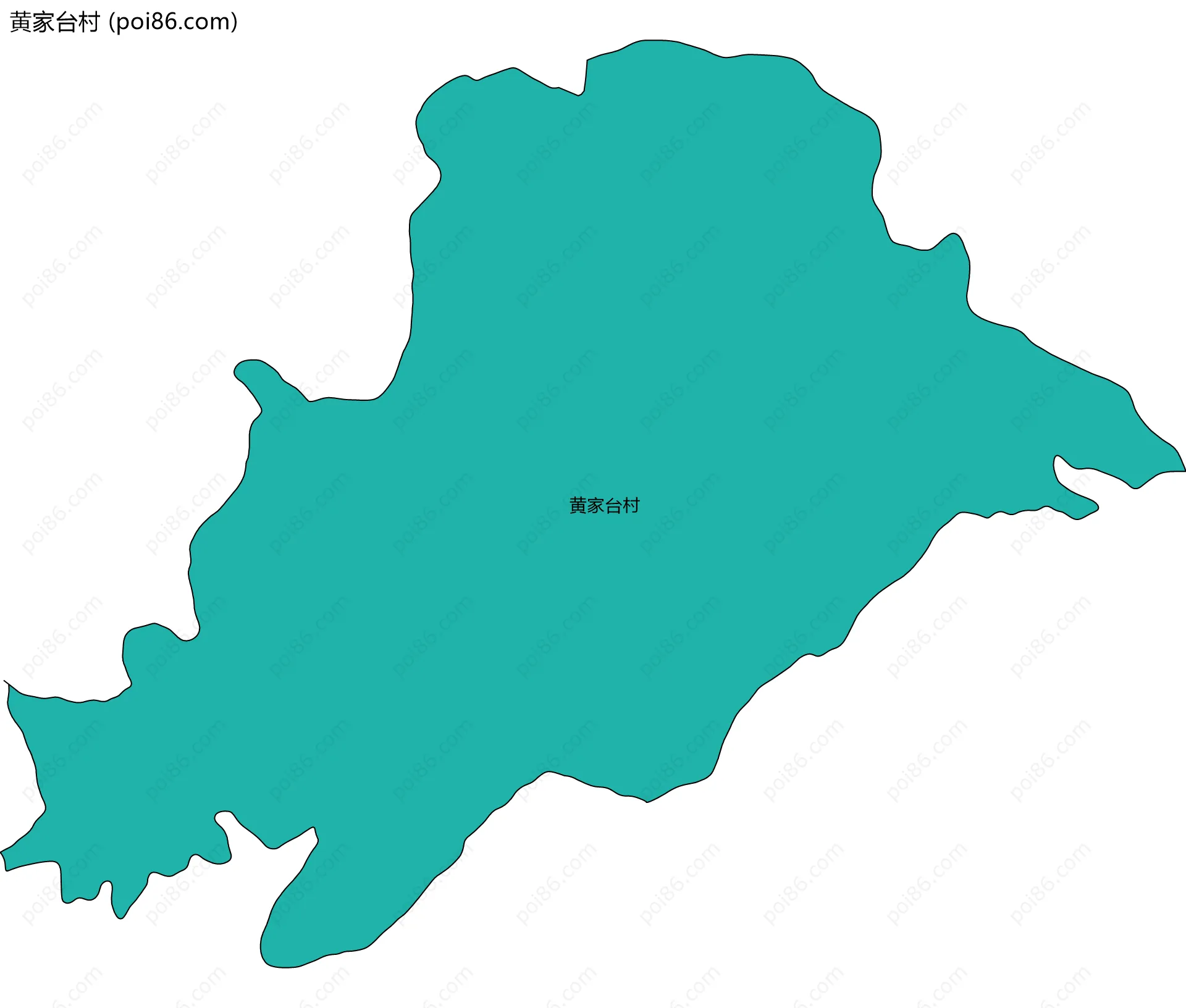 黄家台村边界地图