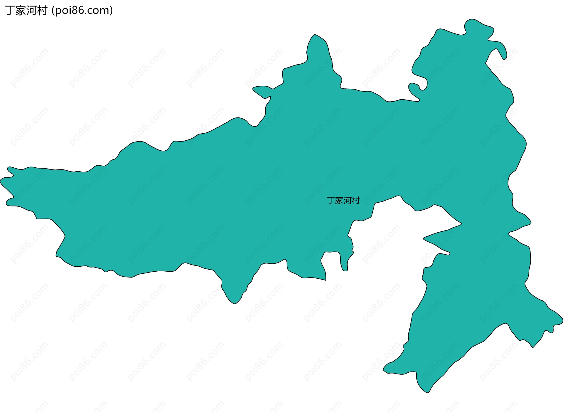 丁家河村边界地图