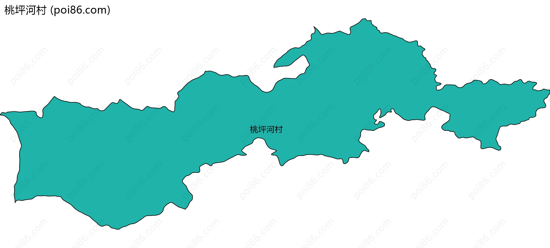 桃坪河村边界地图