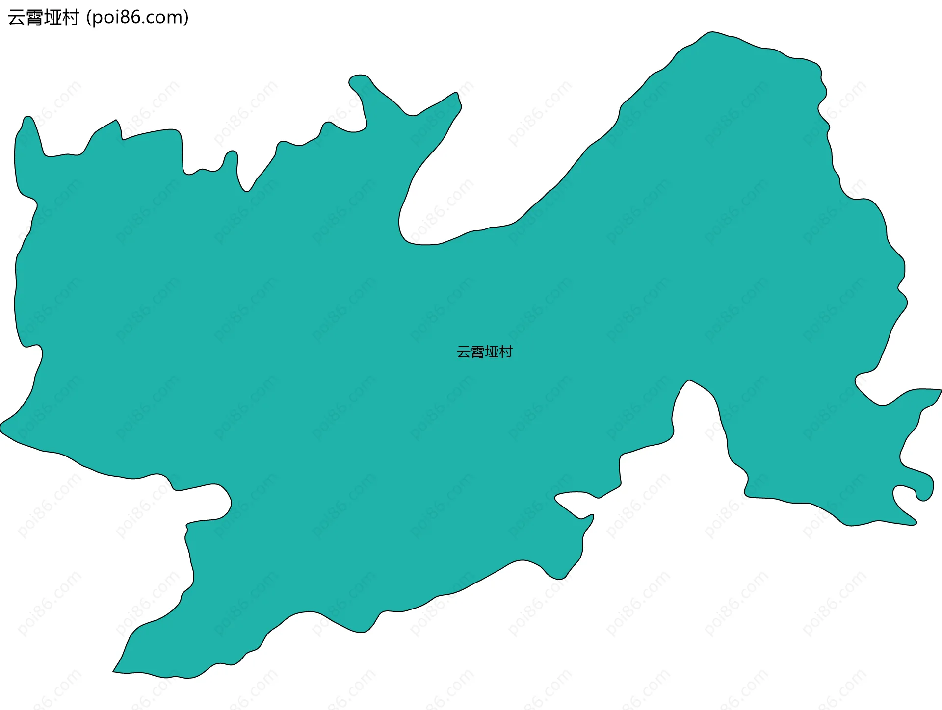 云霄垭村边界地图