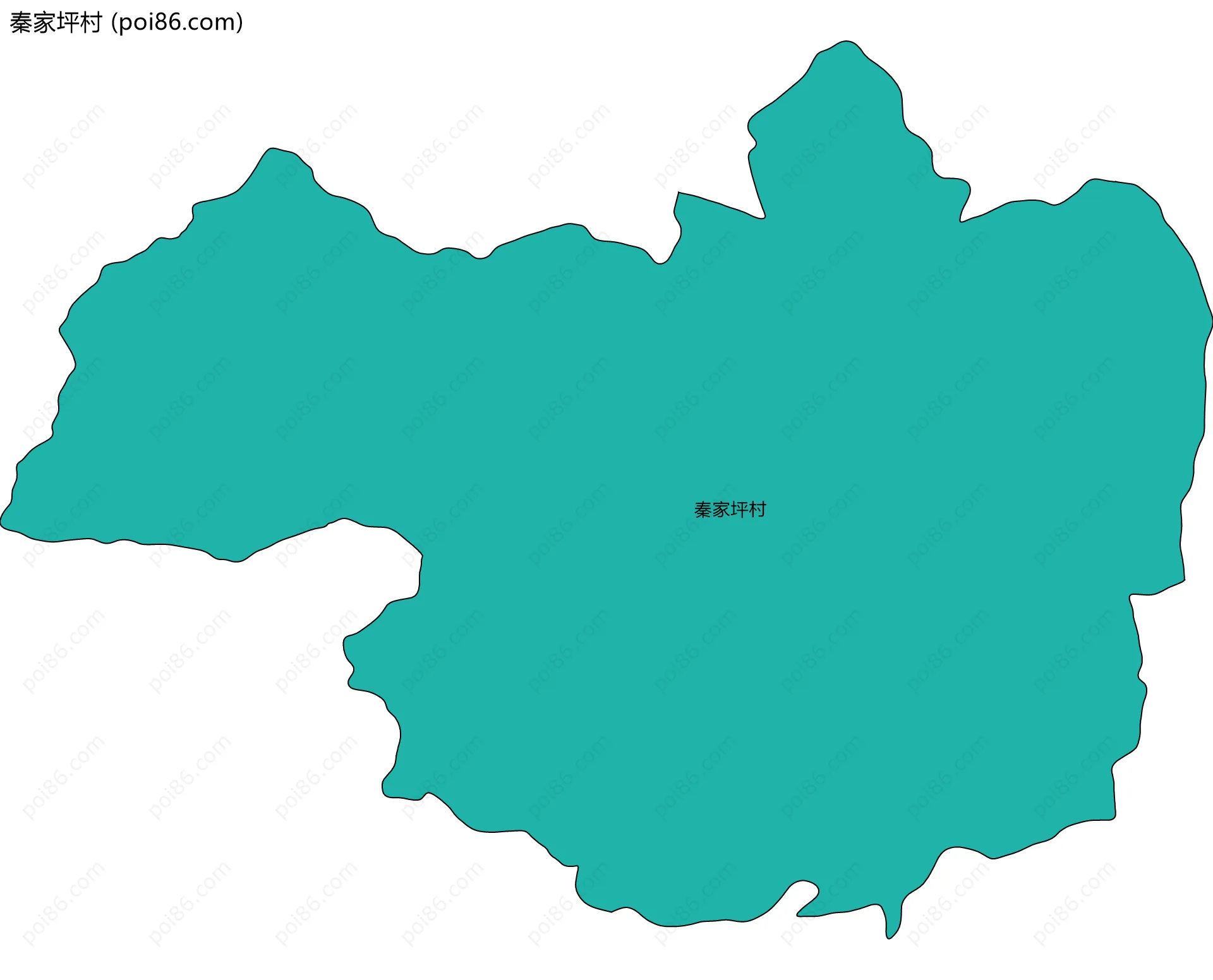 秦家坪村边界地图