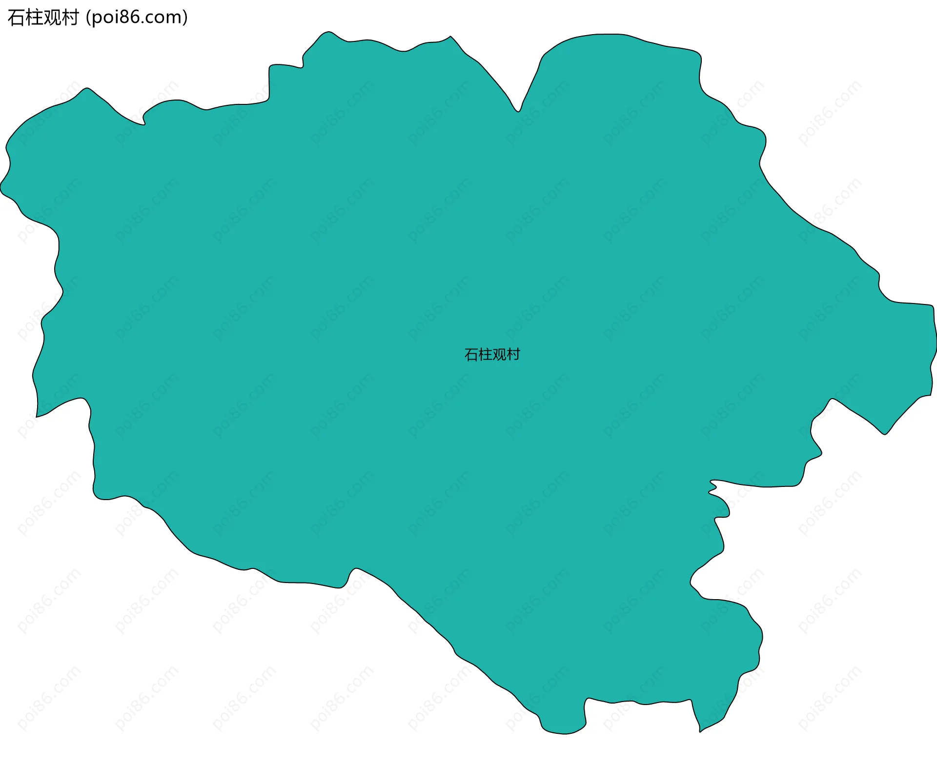 石柱观村边界地图