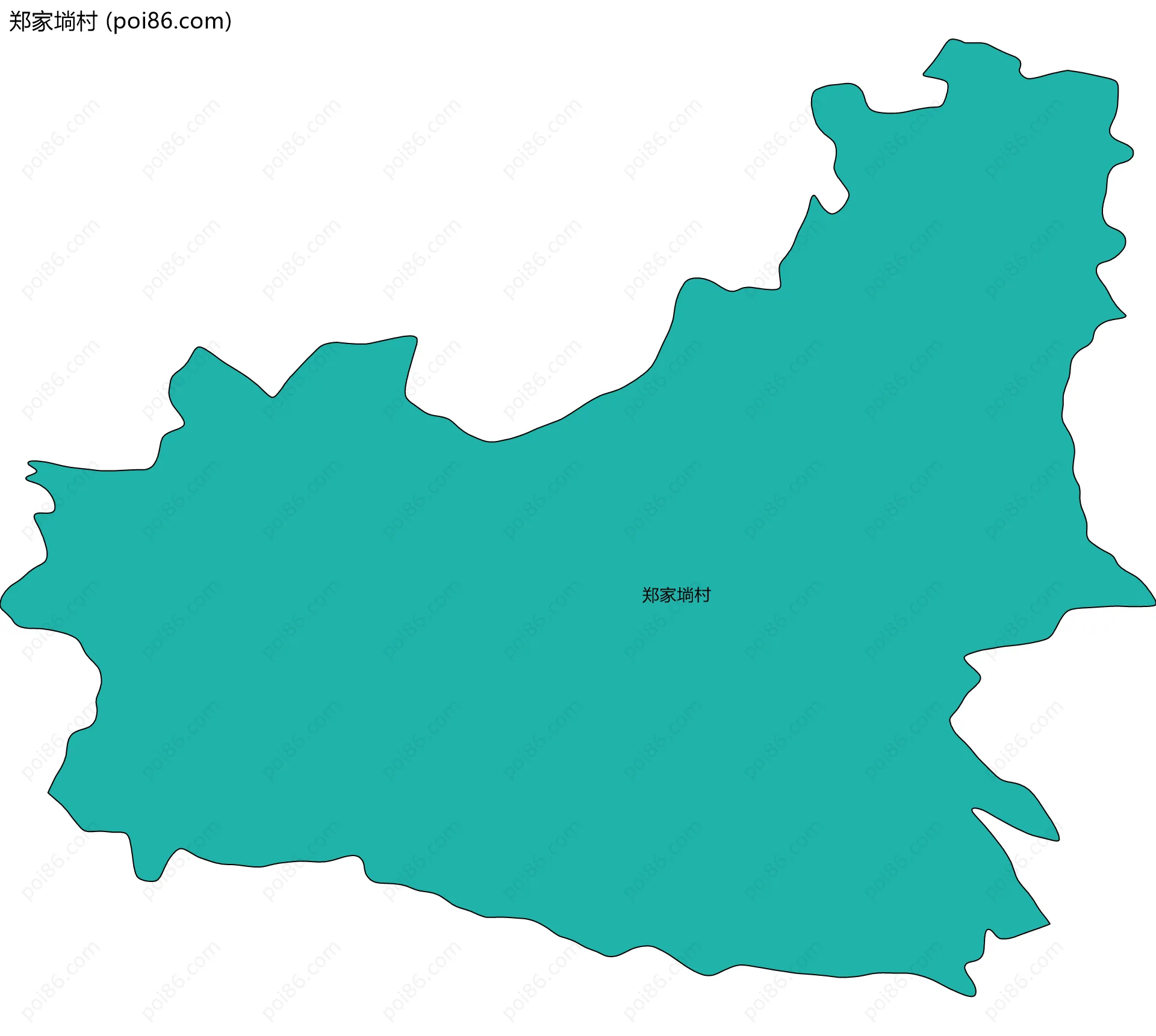 郑家埫村边界地图