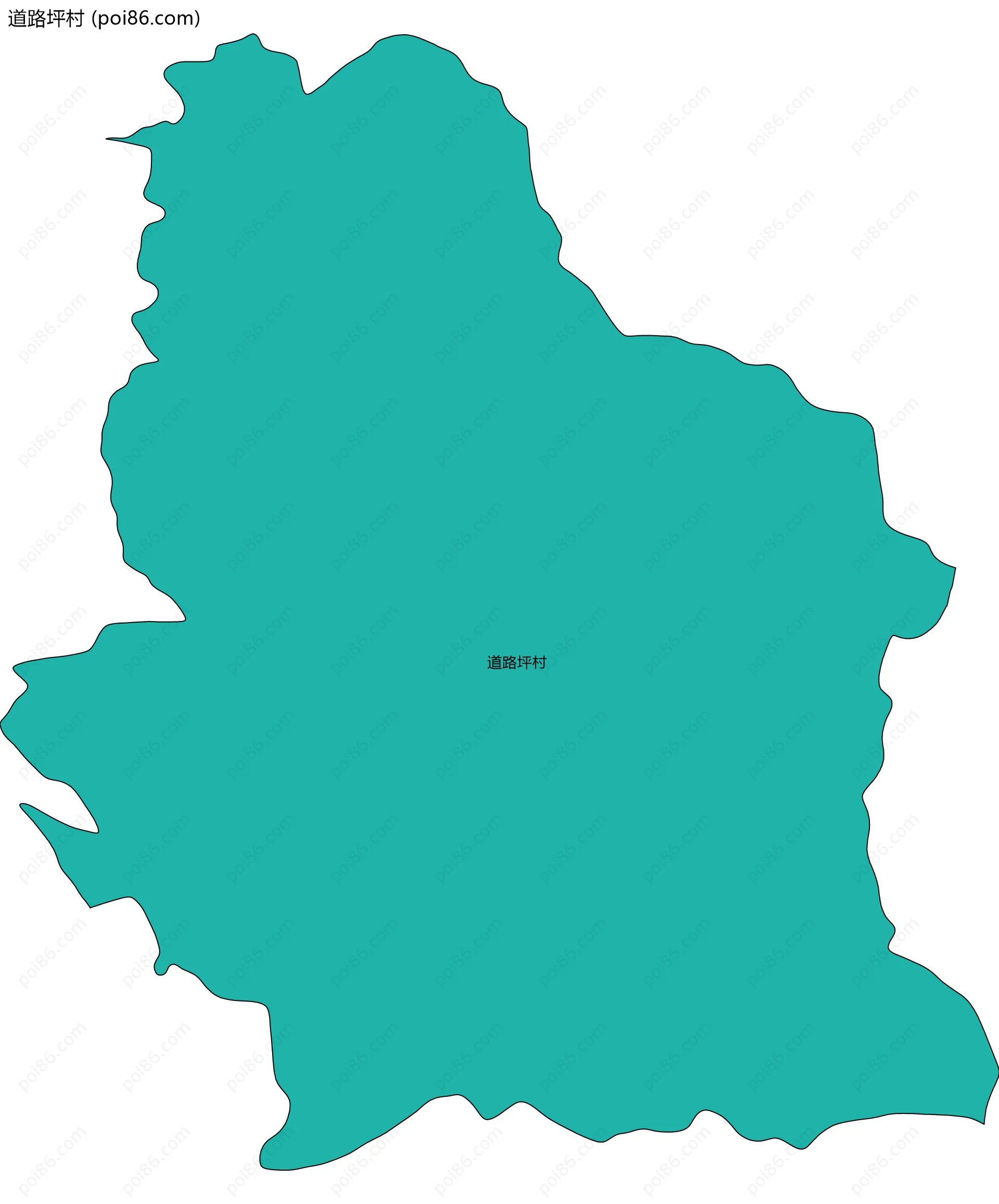 道路坪村边界地图