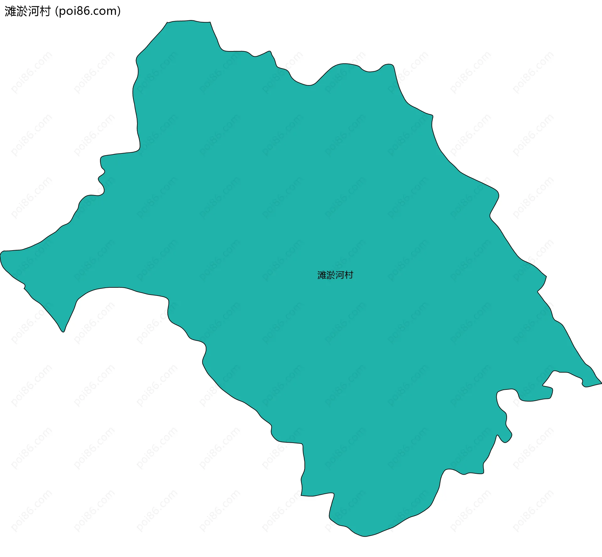 滩淤河村边界地图