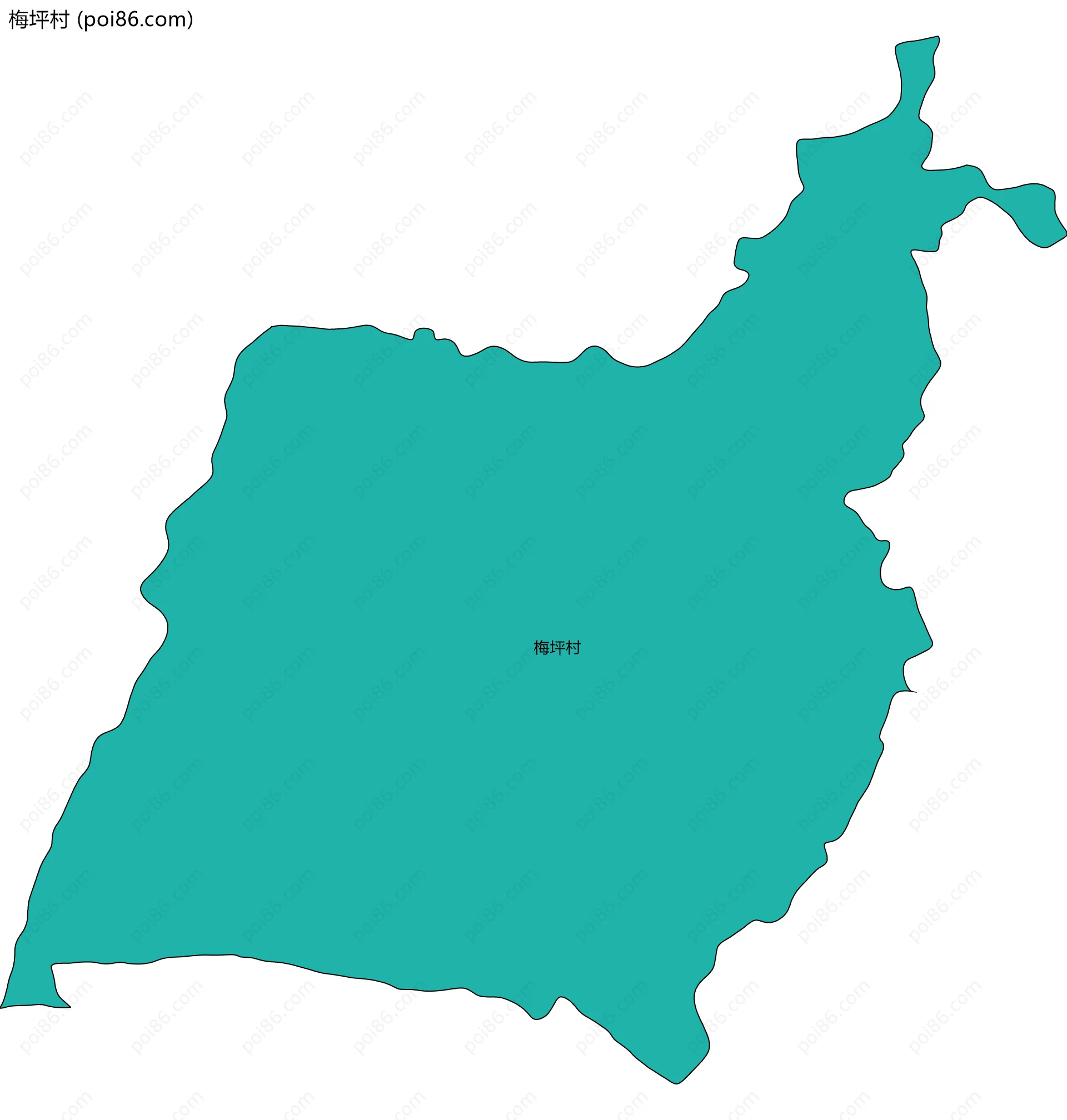 梅坪村边界地图