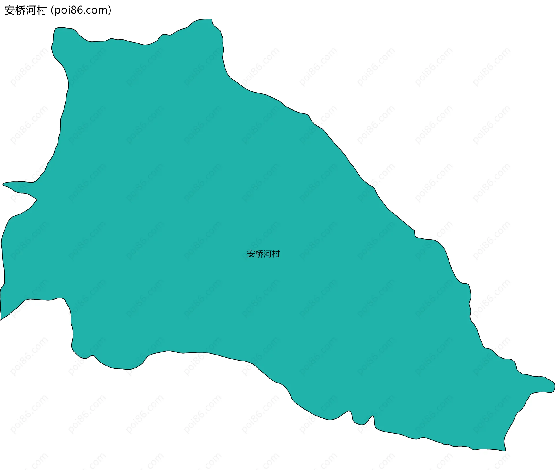 安桥河村边界地图